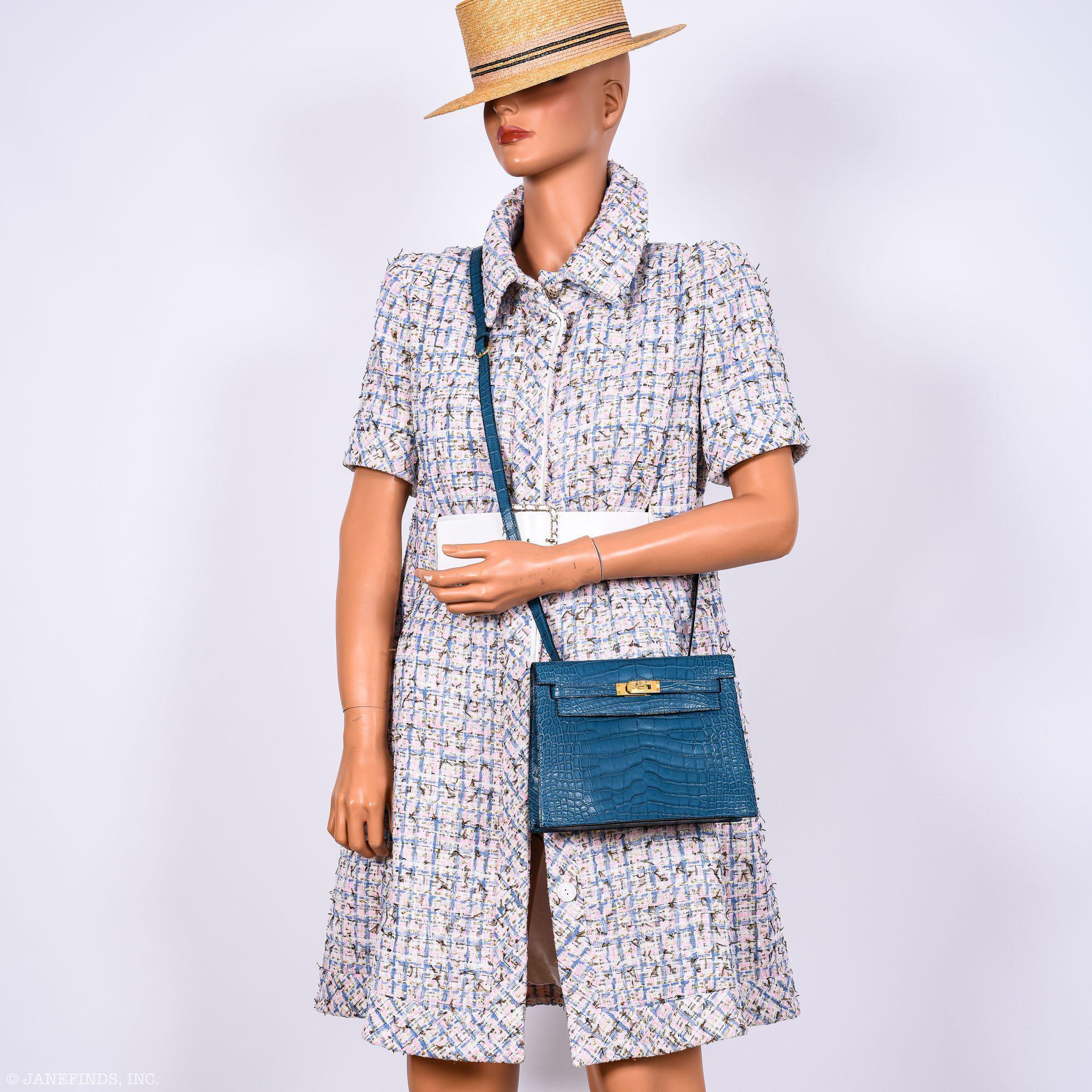 Hermès Kelly Danse II Black Swift with Palladium Hardware - 2020, Y