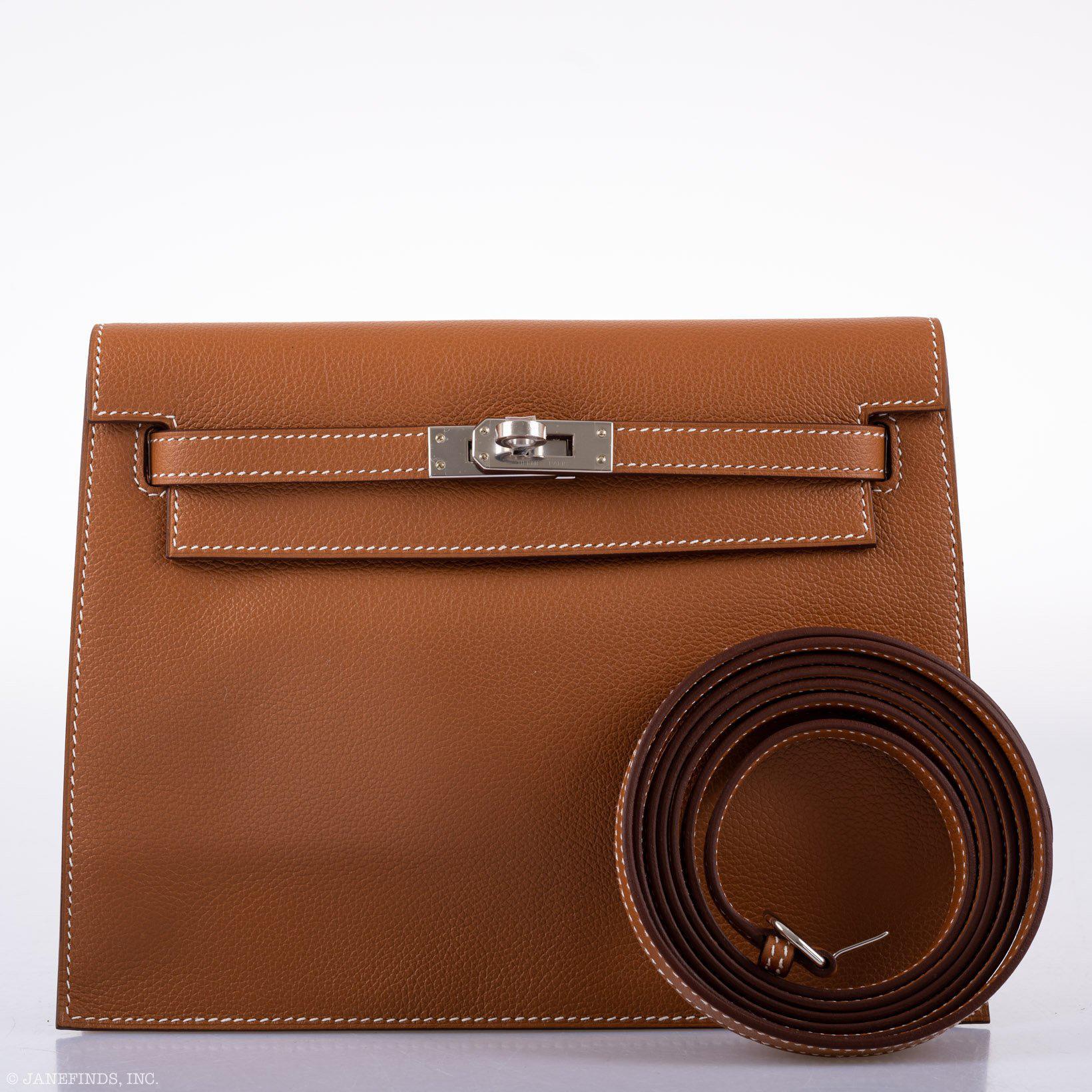 Hermès Kelly Danse II Gold Taurillon Novillo Leather Palladium Hardware - 2020, Y