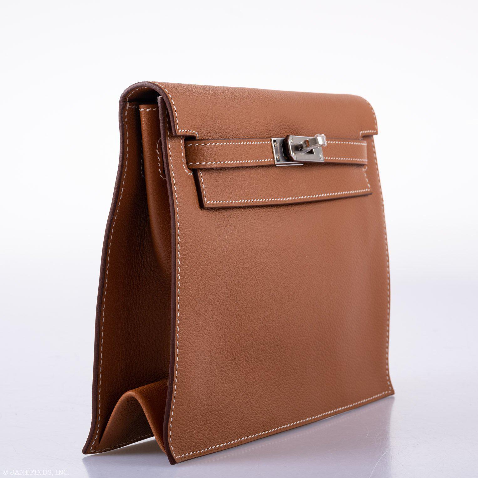 Hermès Kelly Danse II Gold Taurillon Novillo Leather Palladium Hardware - 2020, Y