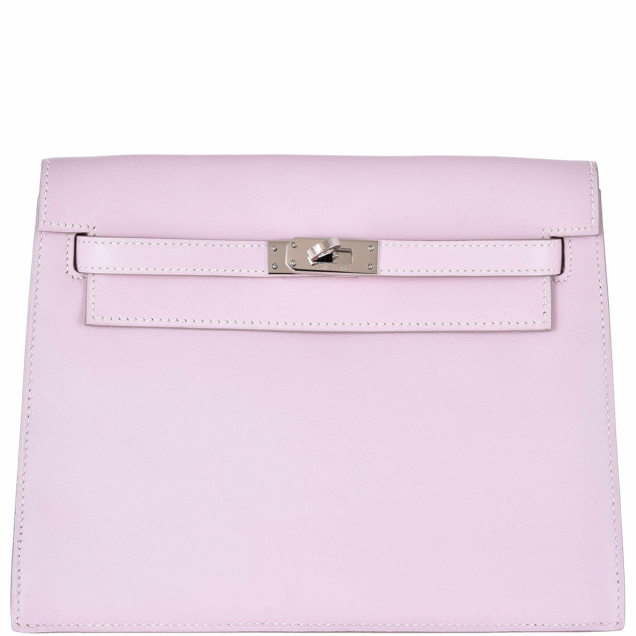 Kelly danse leather crossbody bag Hermès Pink in Leather - 24397949
