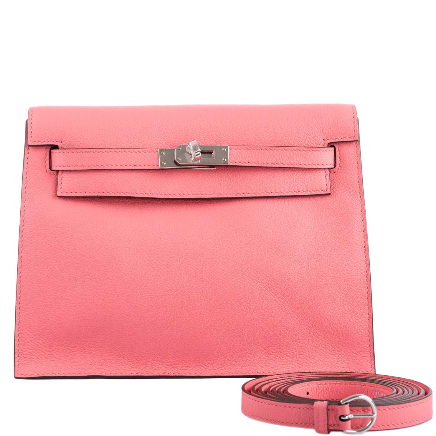 Hermès Kelly Danse II Rose D'ete Evercolor leather Palladium Hardware - 2020, Y
