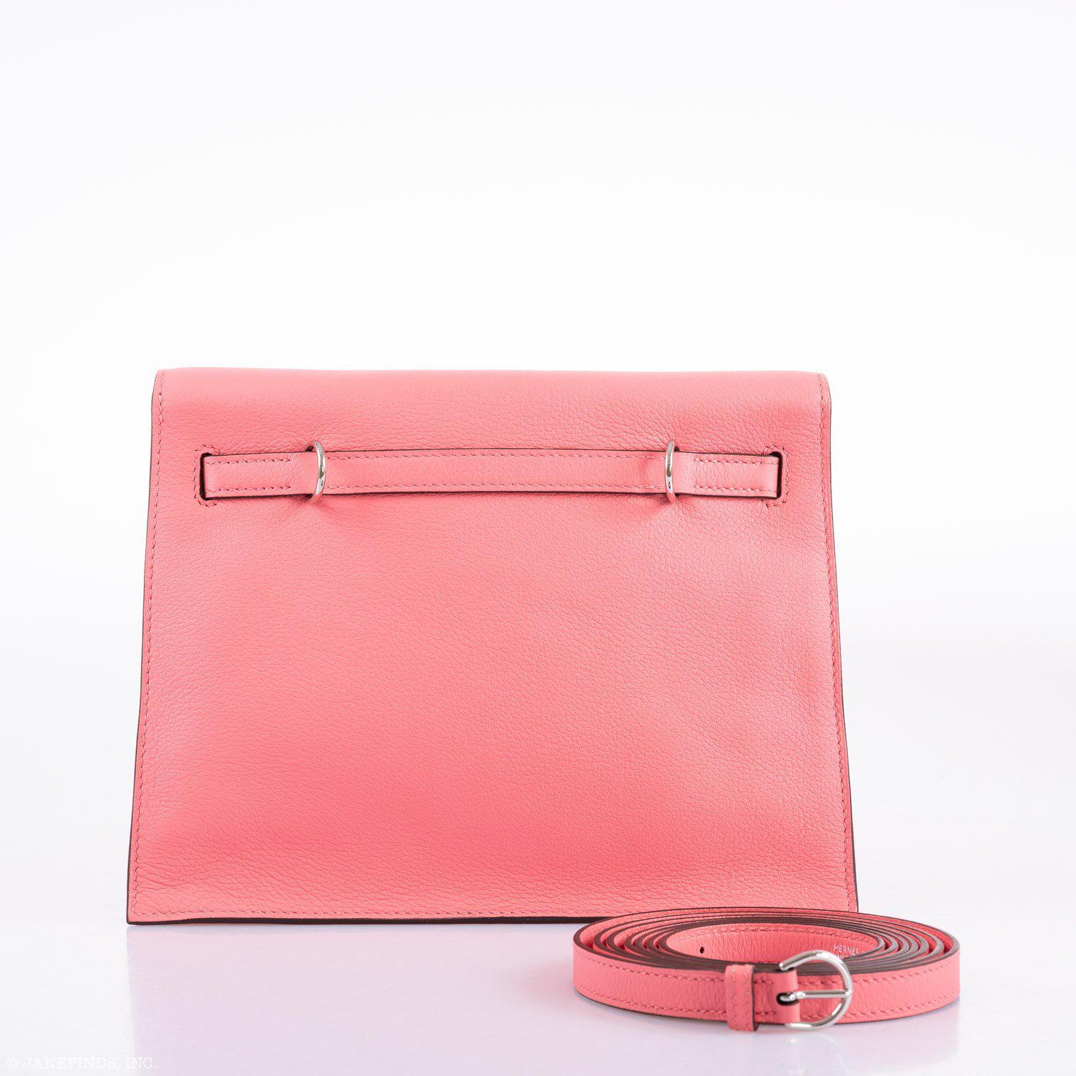 Hermès Kelly Danse II Rose D'ete Evercolor leather Palladium Hardware - 2020, Y