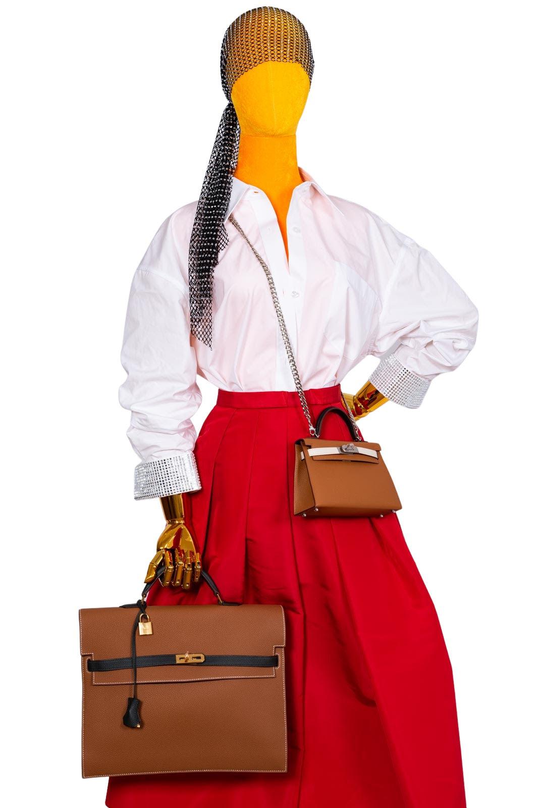 Hermès Kelly Depeches 34 HSS Briefcase Gold and Vert Cypress Clemence Gold Hardware