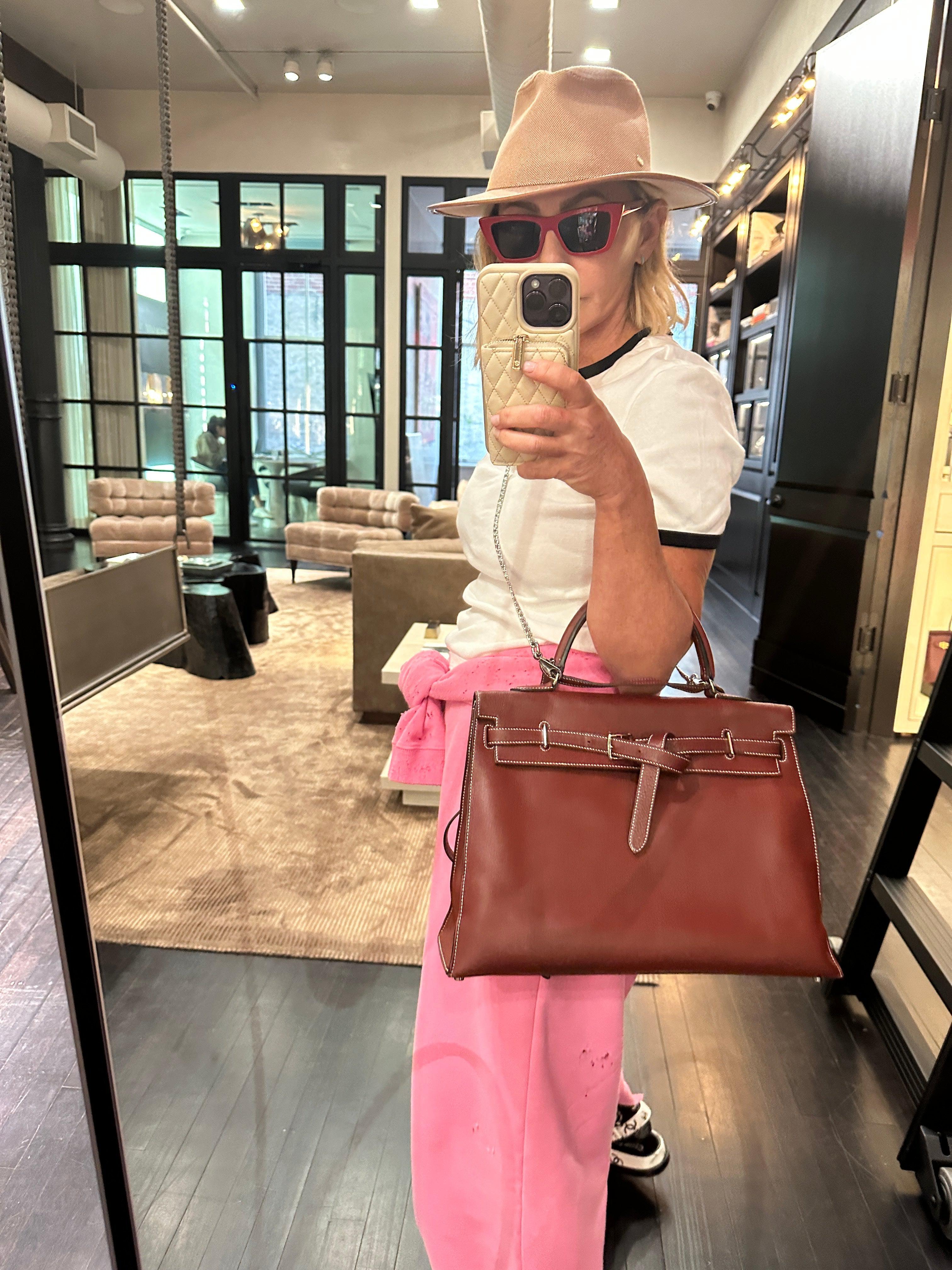 Hermès Kelly Flat 35 Rouge H Swift Palladium Hardware