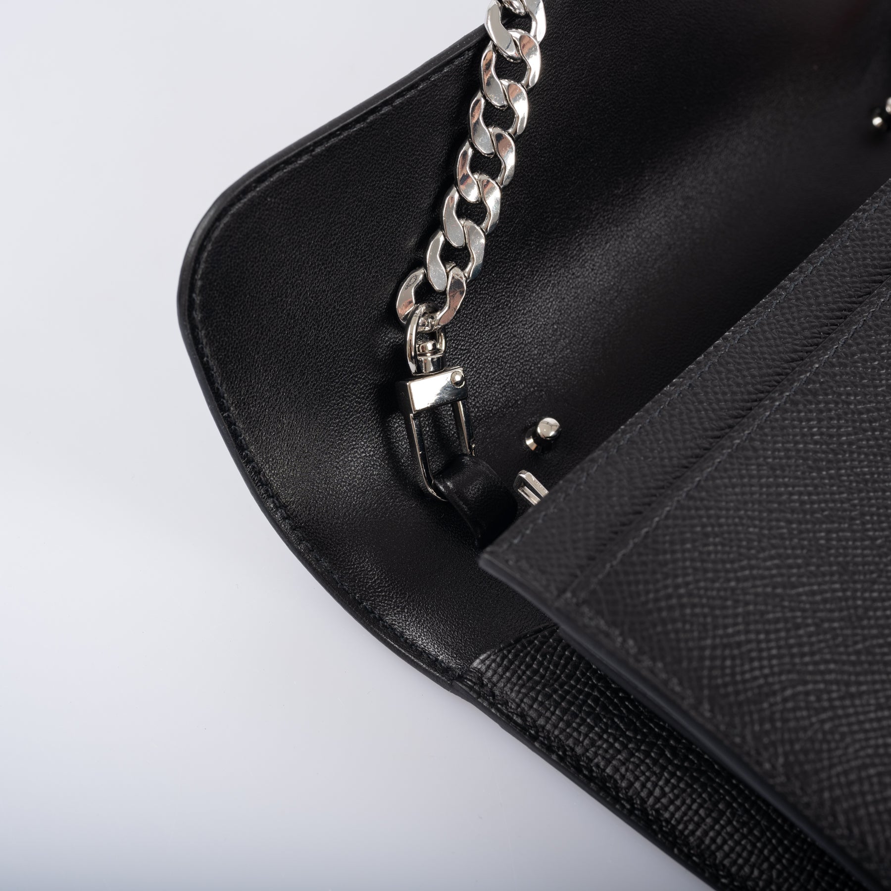 Hermès Kelly Longue Wallet Black Epsom Palladium Hardware