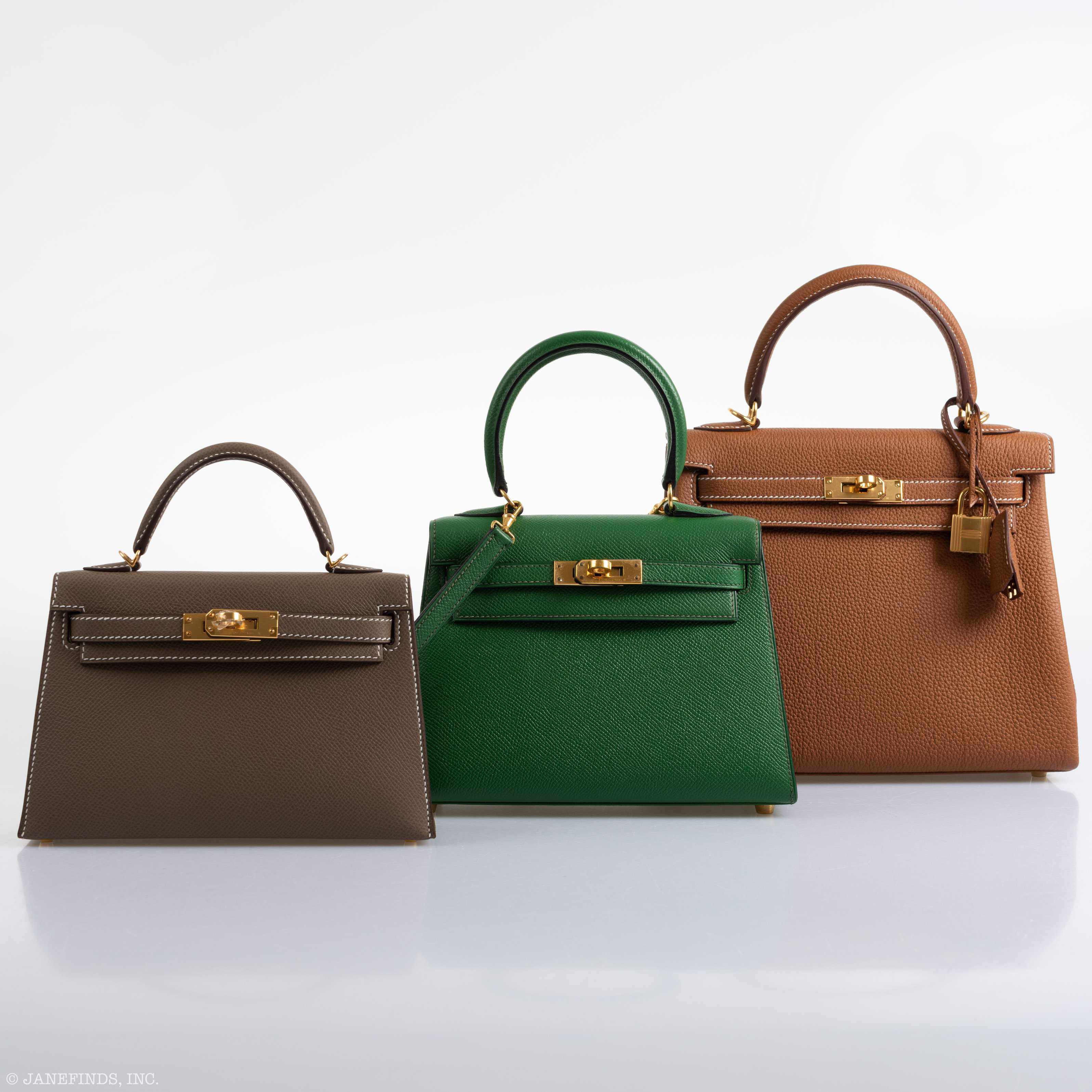 Hermès Kelly Mini 20 Sellier Vert Clair Epsom Gold Hardware