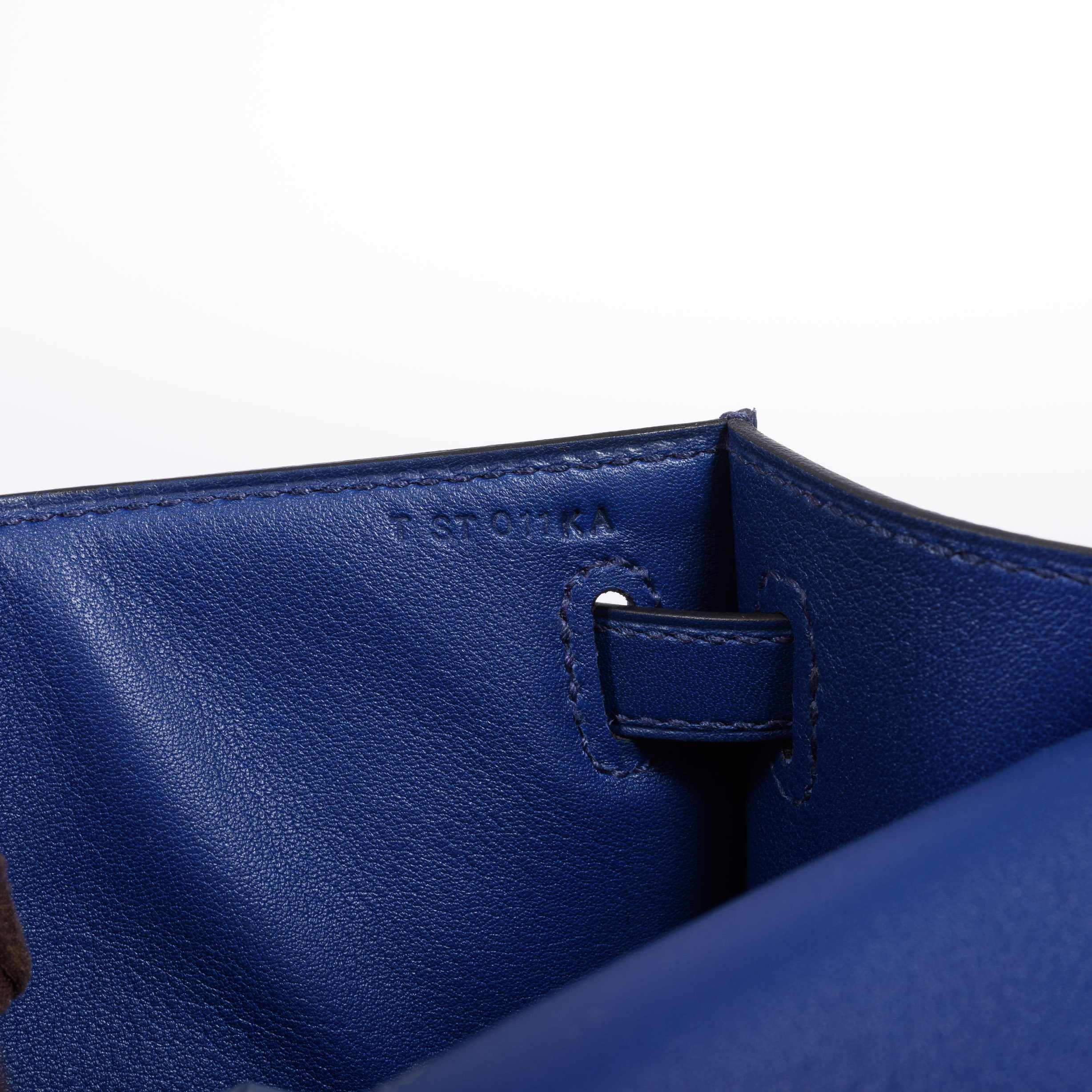 Hermès Kelly Mini Pochette Bleu Saphir Swift Palladium Hardware