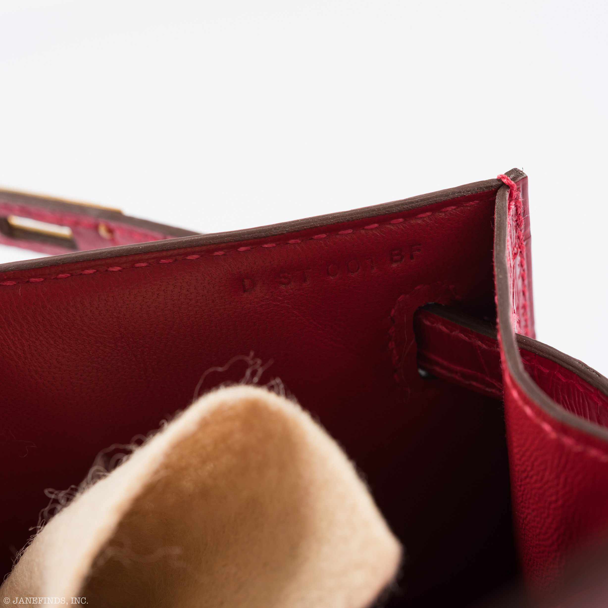 Hermès Kelly Mini Pochette Braise Shiny Alligator Gold Hardware
