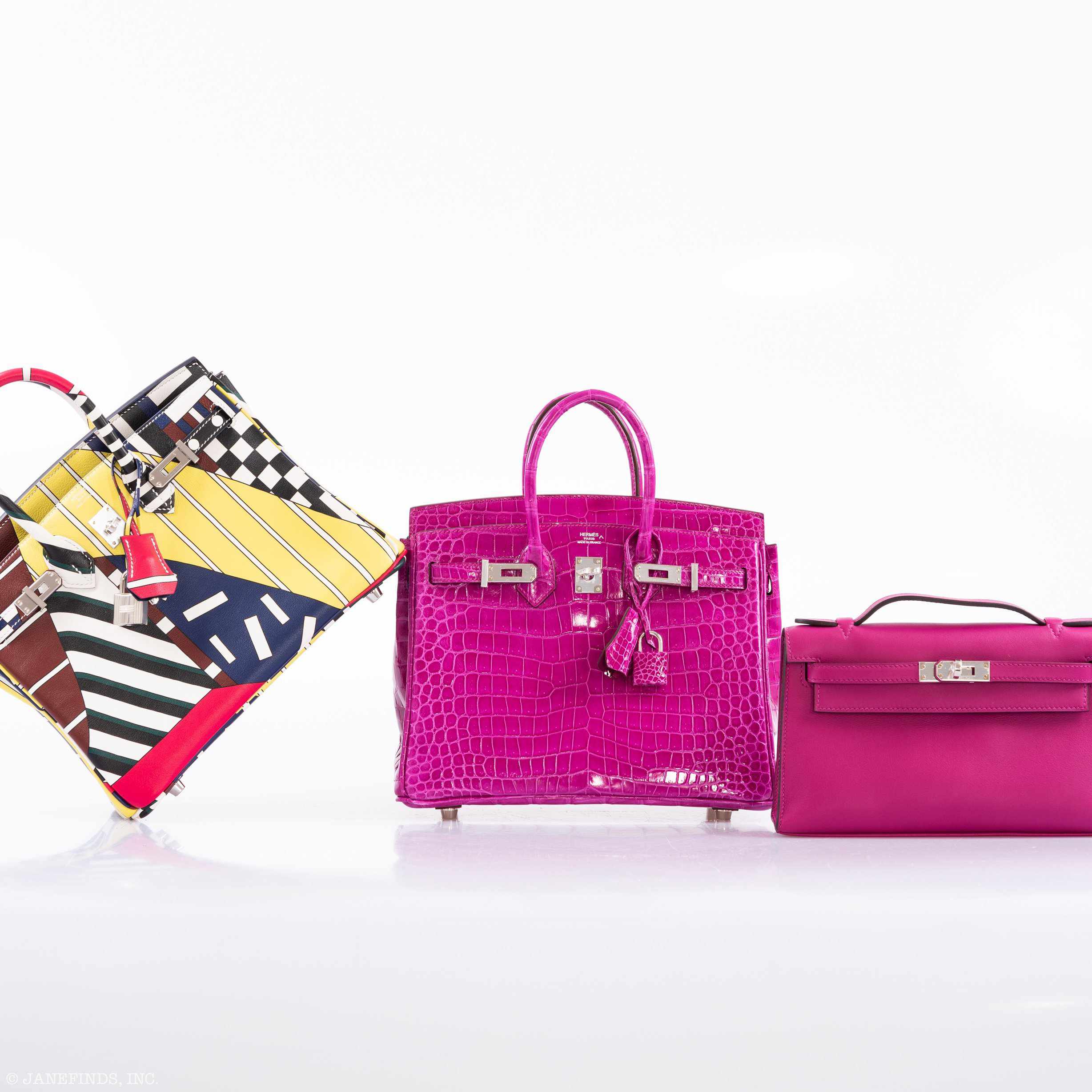 Hermès Kelly Mini Pochette Rose Pourpre Swift Palladium Hardware - 2018, C