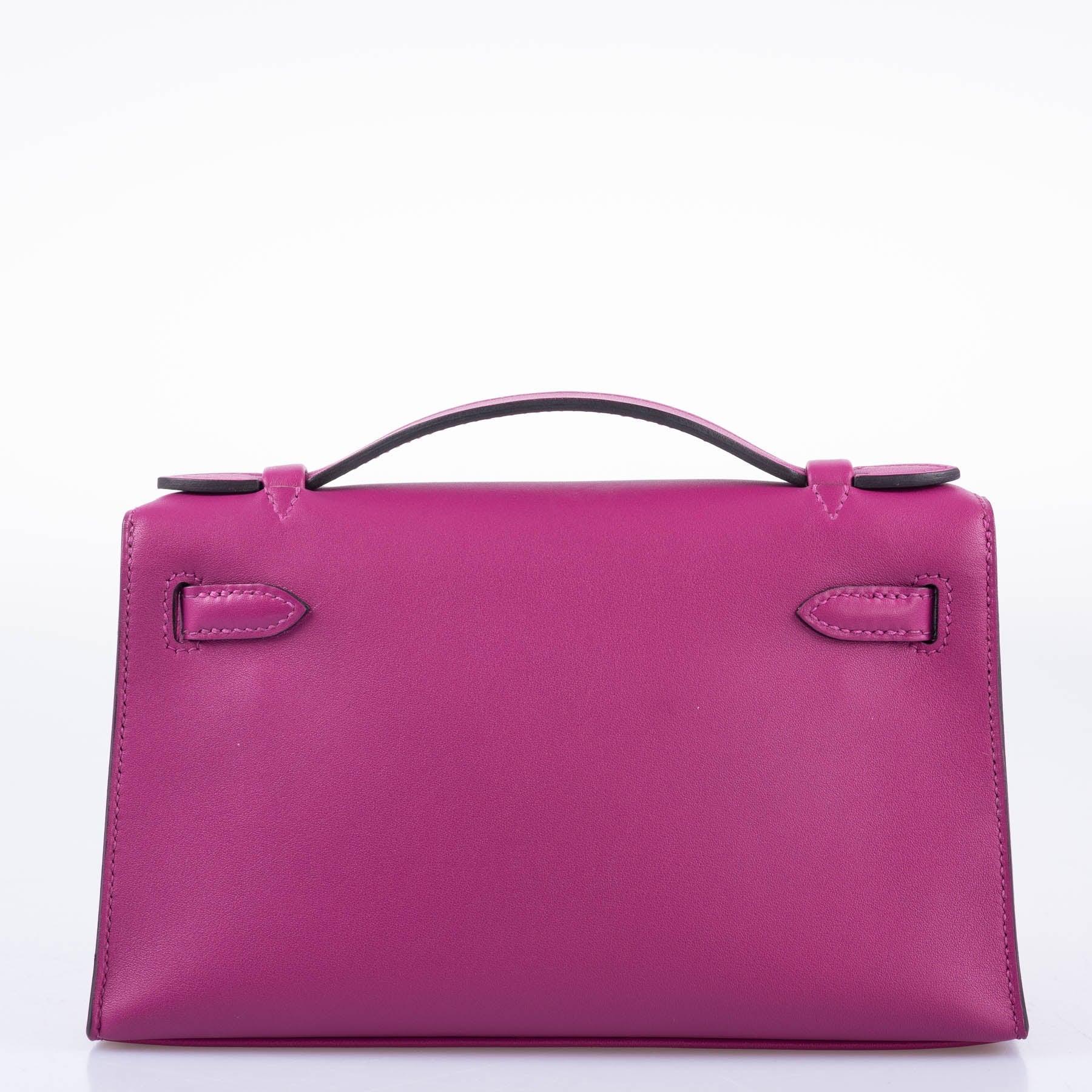 Hermès Kelly Mini Pochette Rose Pourpre Swift Palladium Hardware