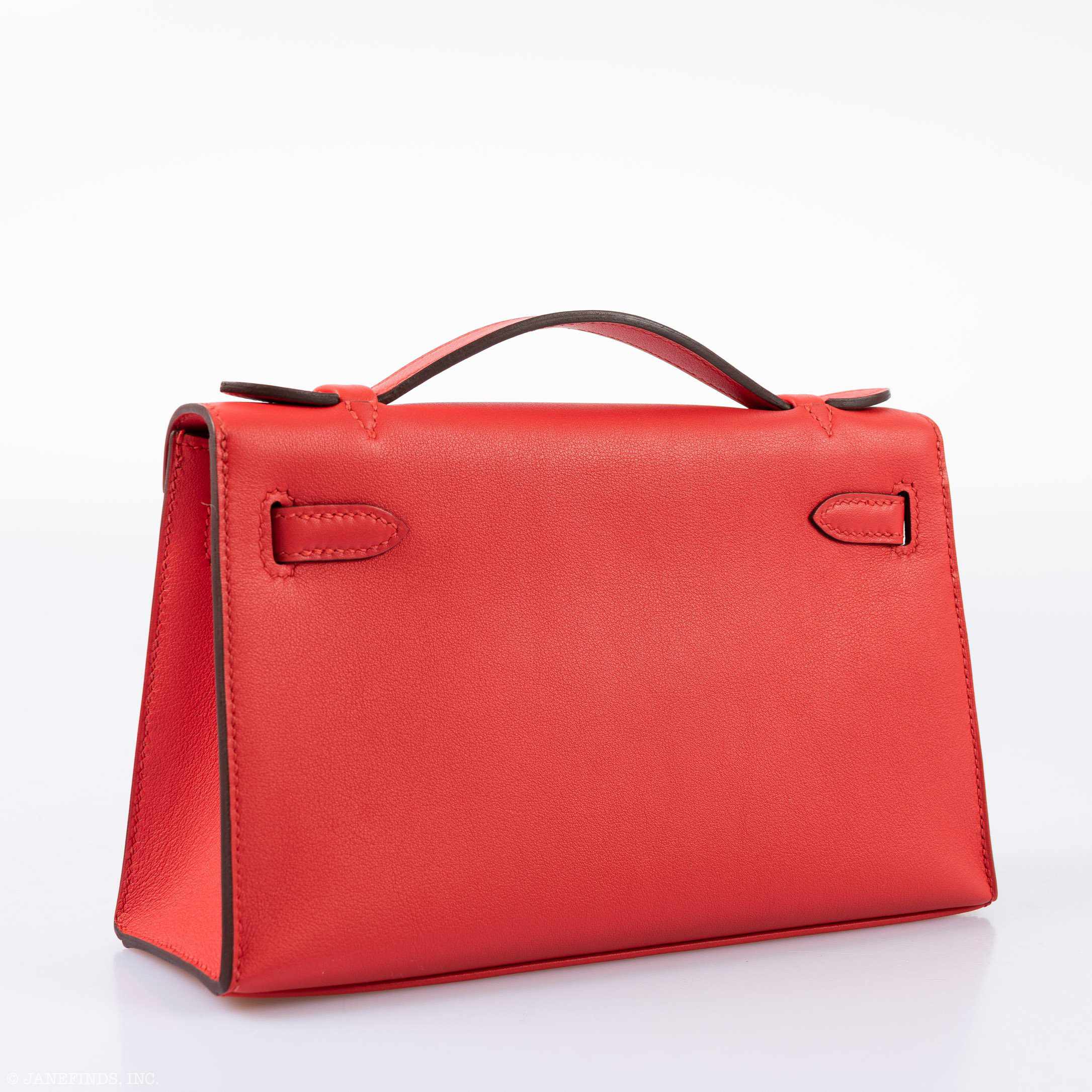 Hermès Kelly Mini Pochette Rouge Tomate Swift Gold Hardware