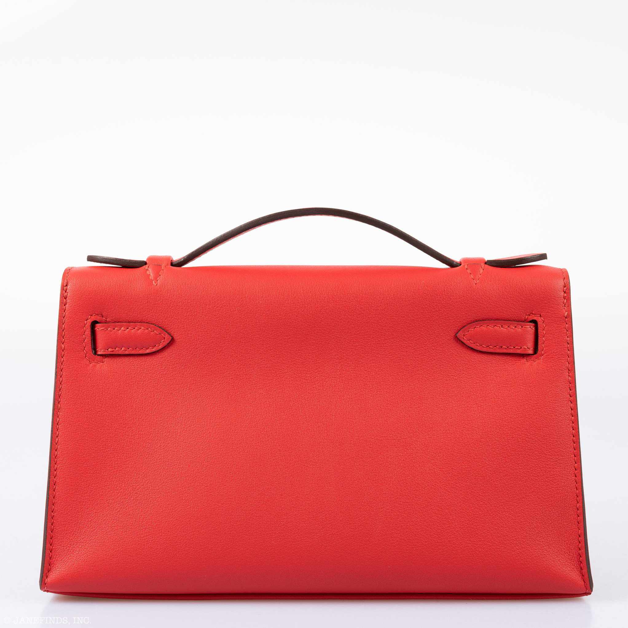 Hermès Kelly Mini Pochette Rouge Tomate Swift Gold Hardware