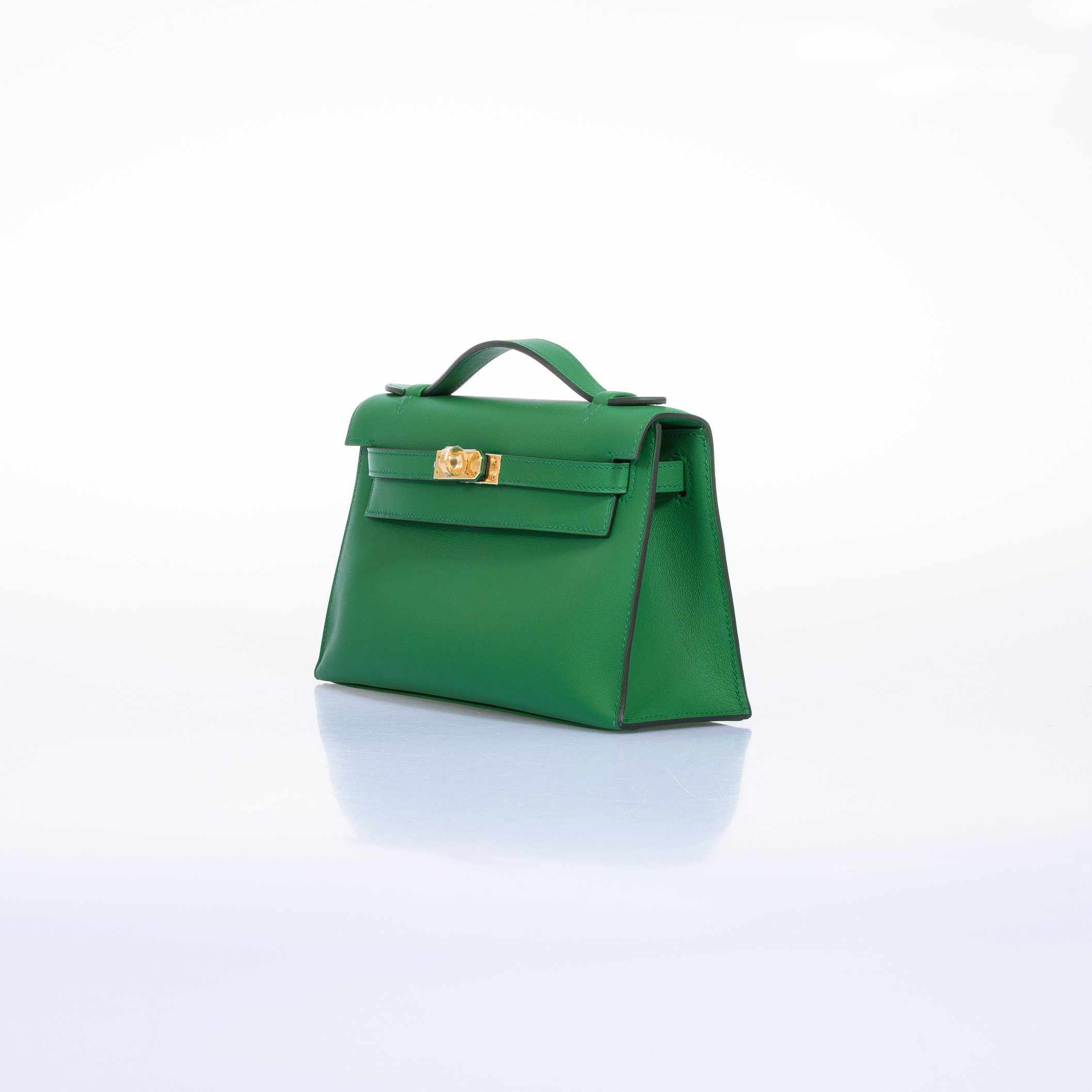 Hermès Kelly Mini Pochette Vert Vertigo Swift Gold Hardware