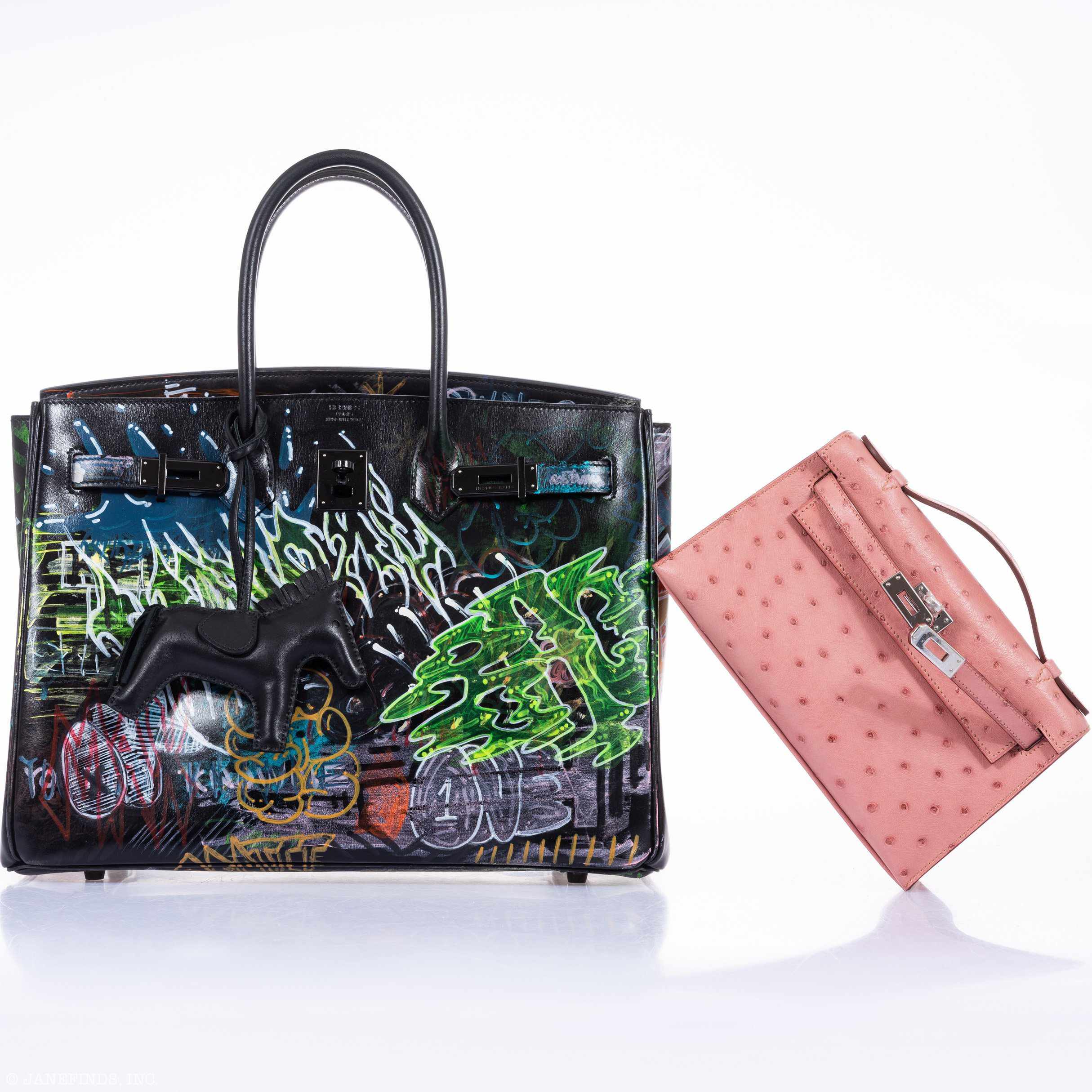 Hermès Kelly Ostrich Terre Cuite Clutch Pochette Palladium Hardware