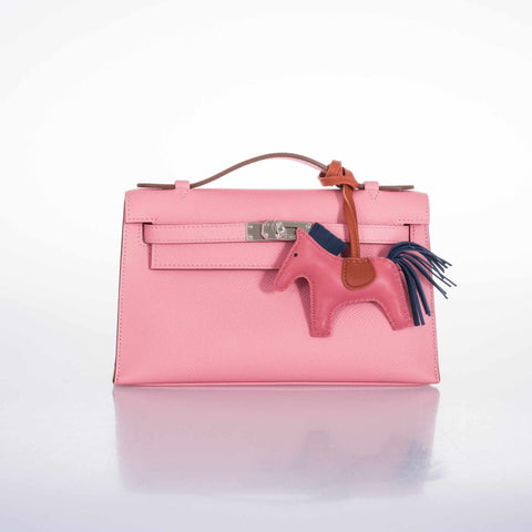 Hermès Kelly Pochette Rose Confetti Epsom Palladium Hardware