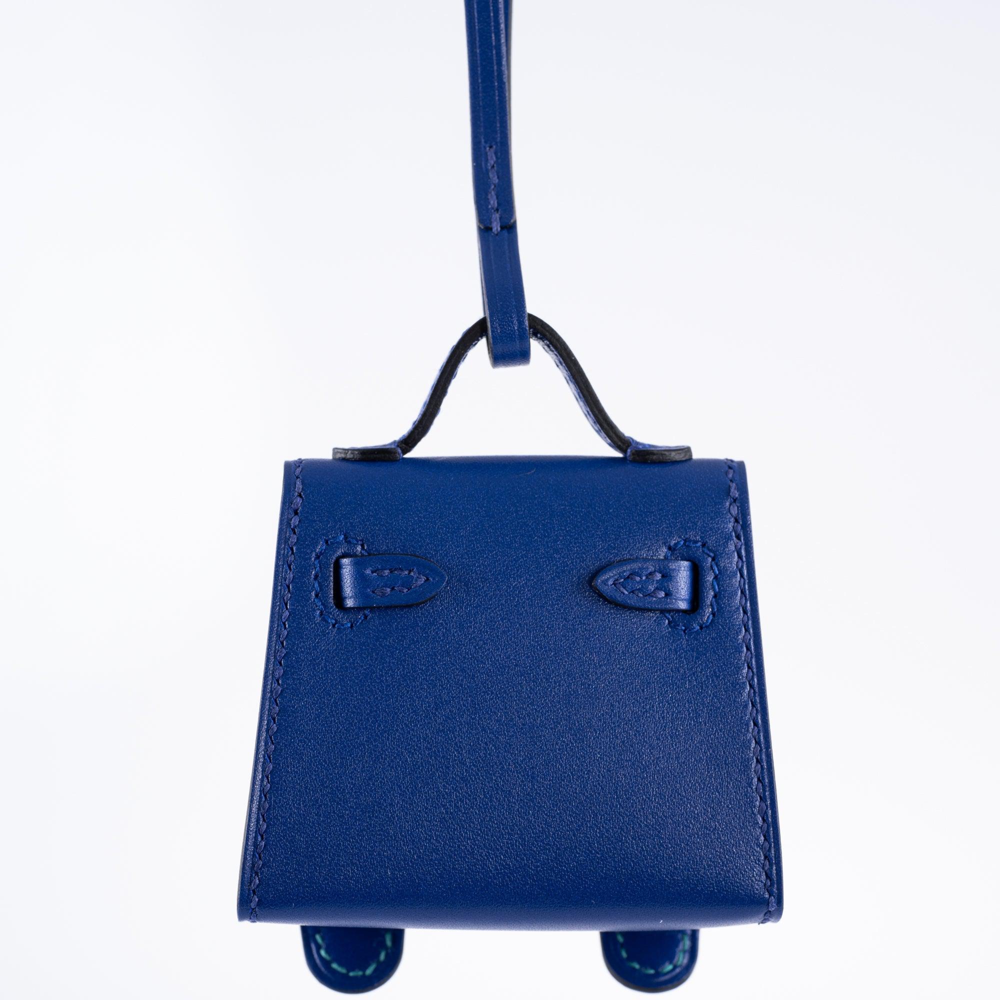 Hermès Kelly Quelle Idole Bag Charm Blue Electric, Feu, Jaune de Naples, Vert Verone Tadelakt Gold Hardware
