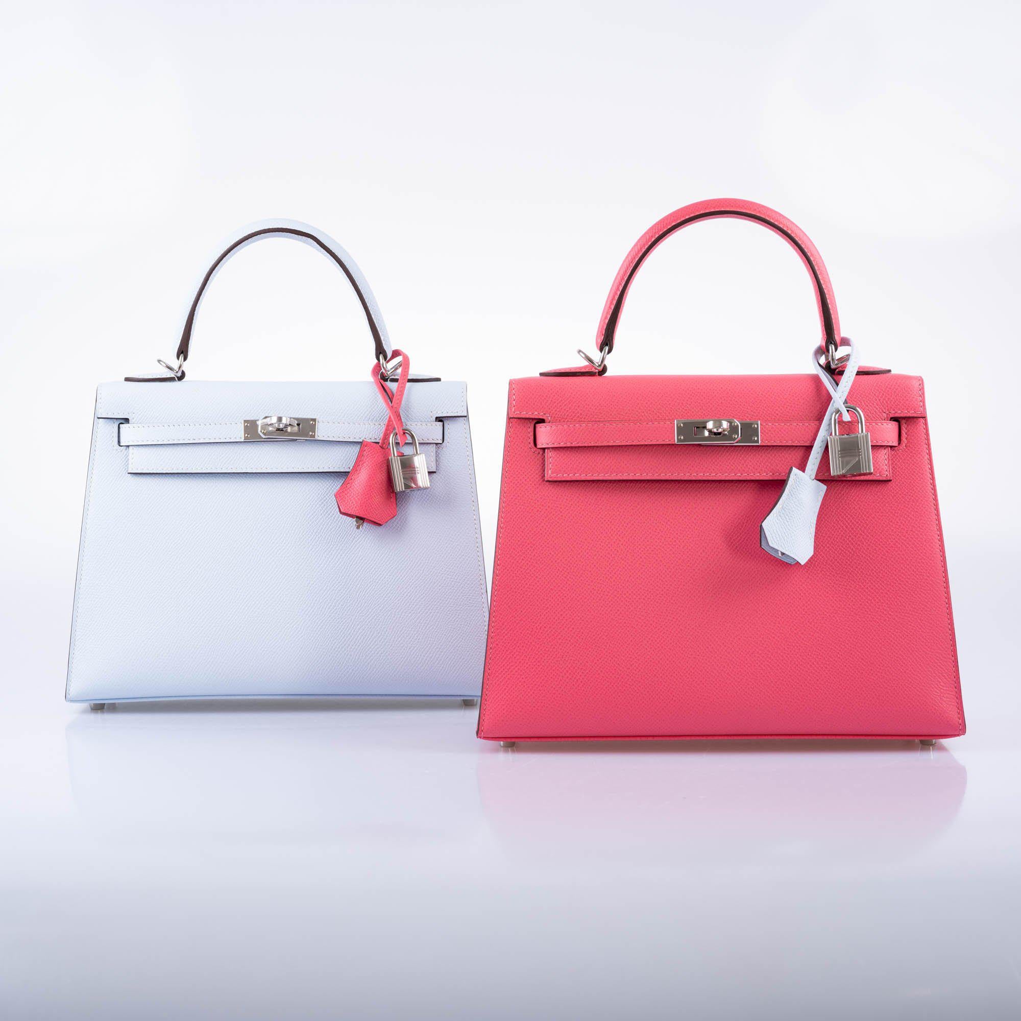 Hermès Kelly Sellier 25 Rose Azalee Epsom with Palladium Hardware - 2018, C