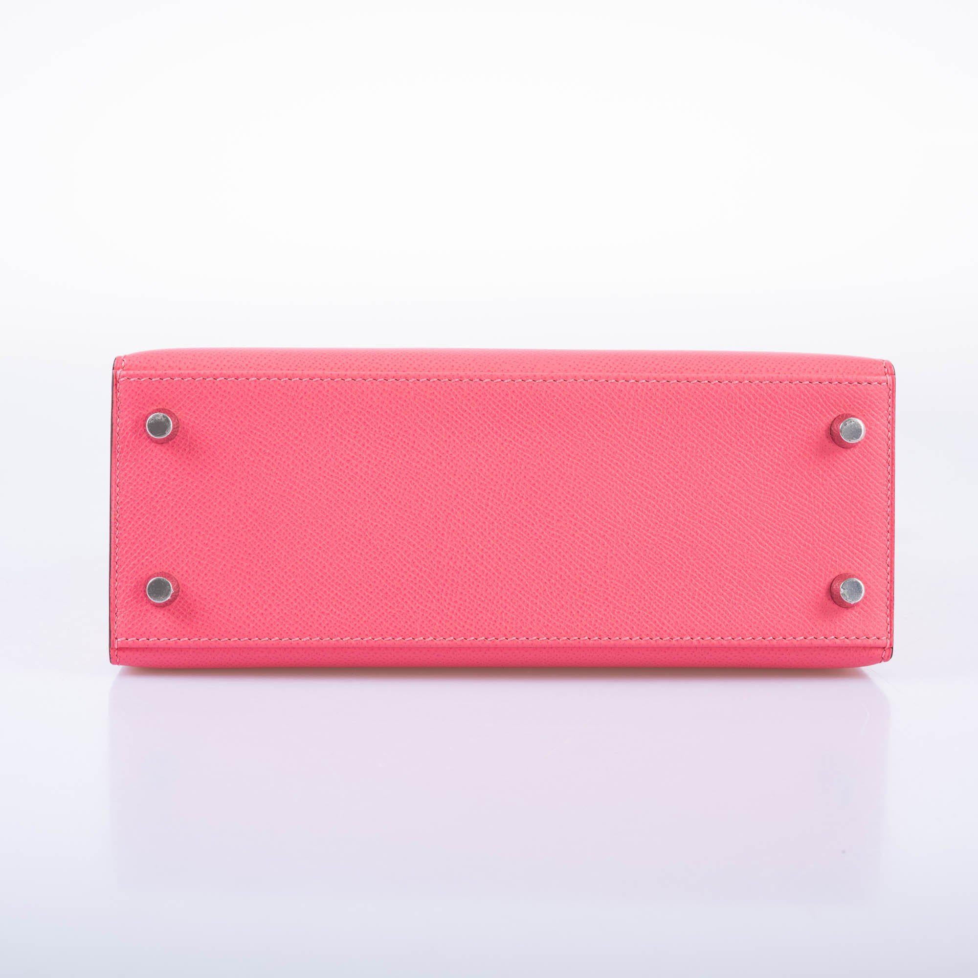 Hermès Kelly Sellier 25 Rose Azalee Epsom with Palladium Hardware - 2018, C