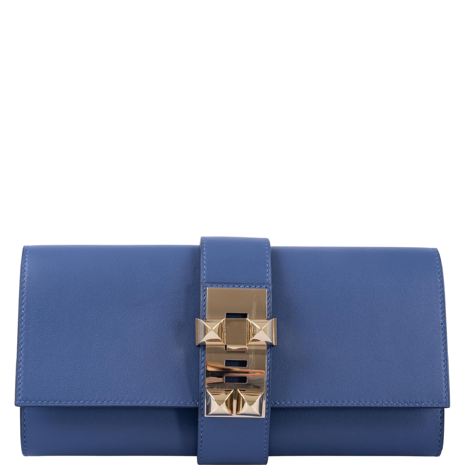 Hermes Mini Kelly Pochette Bleu Brighton Swift Gold Hardware