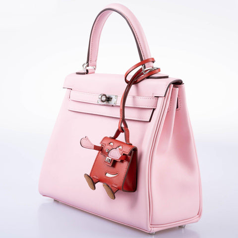 Hermès Micro Kelly Quelle Idole Bag Charm Capucine, Jaune De Naples, Vert Vertigo, Zanzibar Tadelakt and Chevre Mysore - 2021, Z