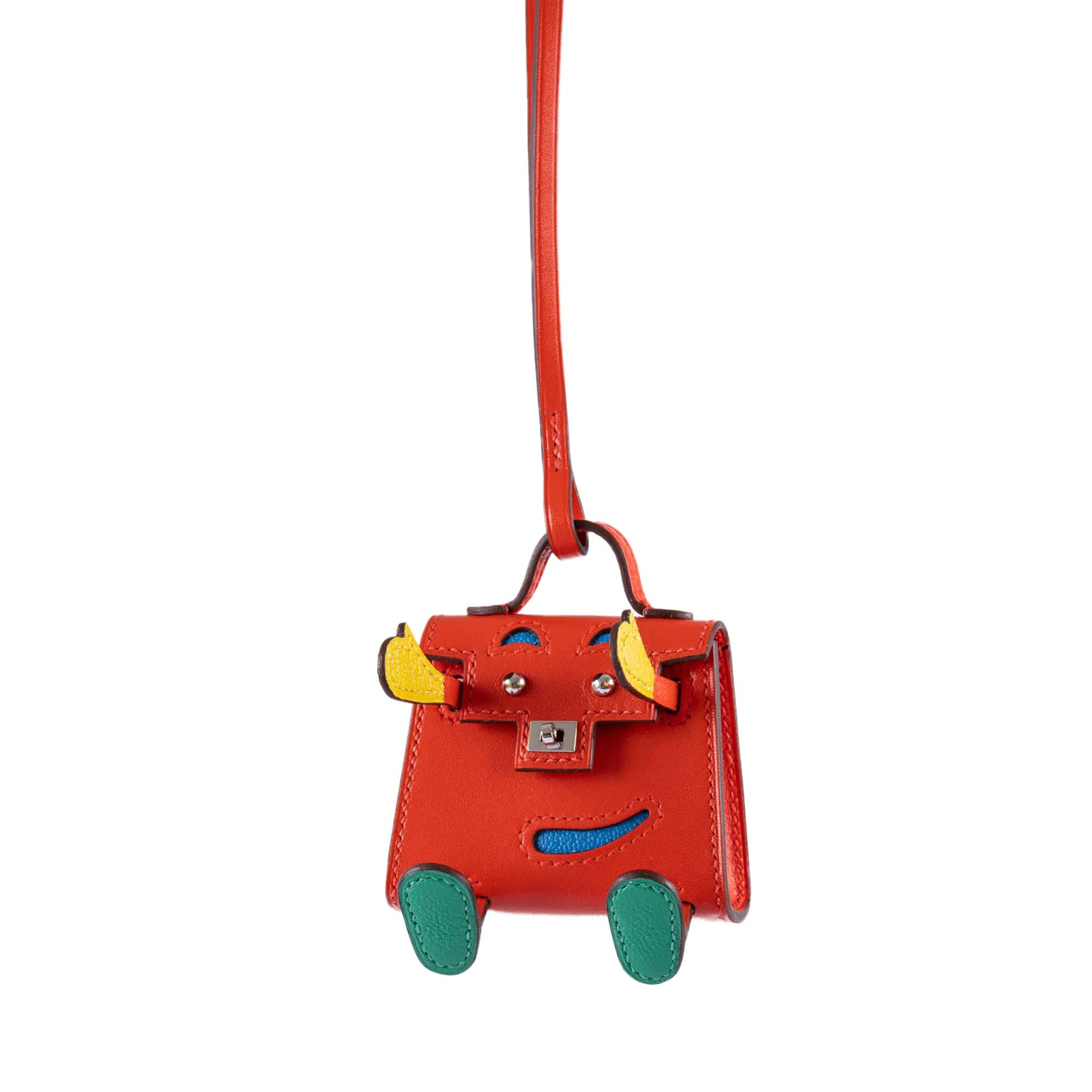 Hermès Micro Kelly Quelle Idole Bag Charm Capucine, Jaune De Naples, Vert Vertigo, Zanzibar Tadelakt and Chevre Mysore - 2021, Z