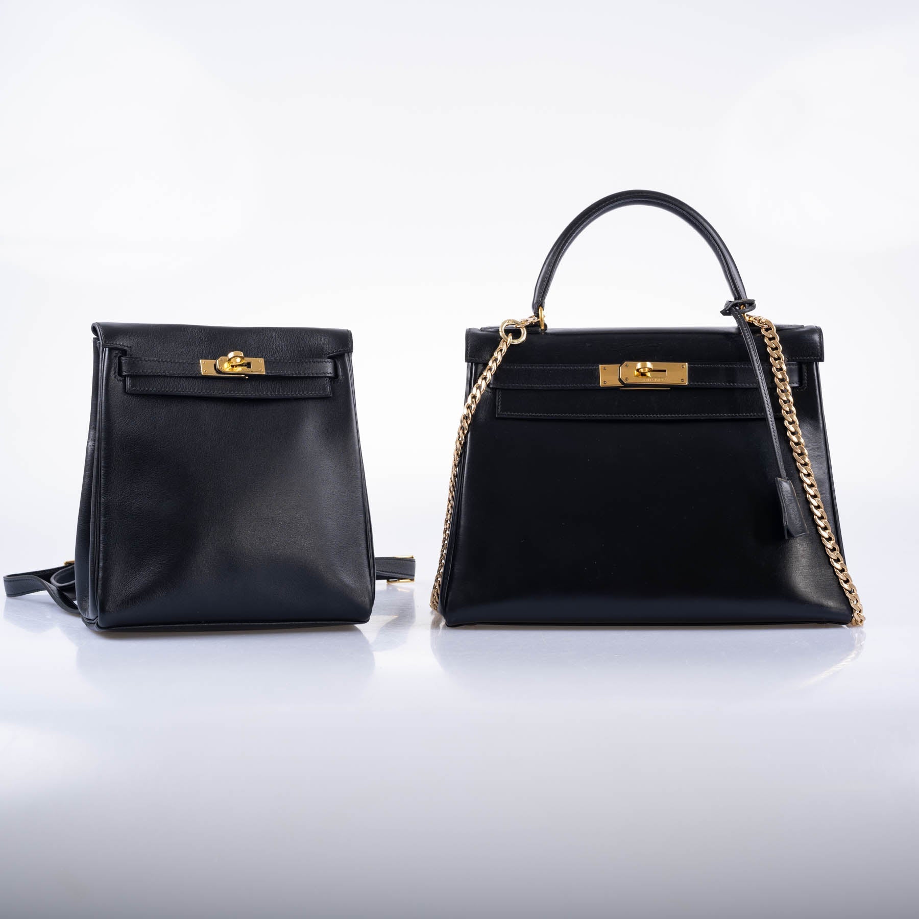 Hermès Mini Kelly Ado 20 Black Gulliver Gold Hardware