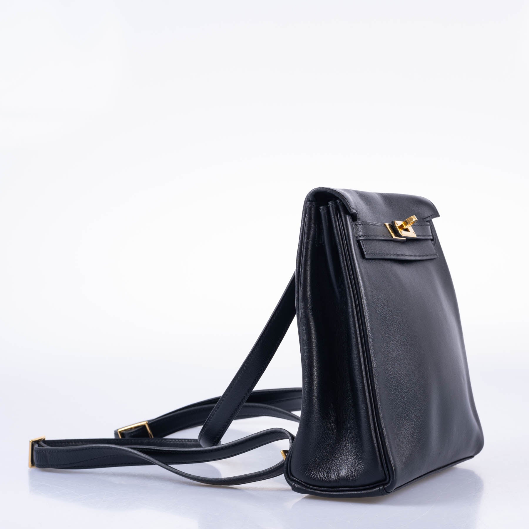 Hermès Mini Kelly Ado 20 Black Gulliver Gold Hardware
