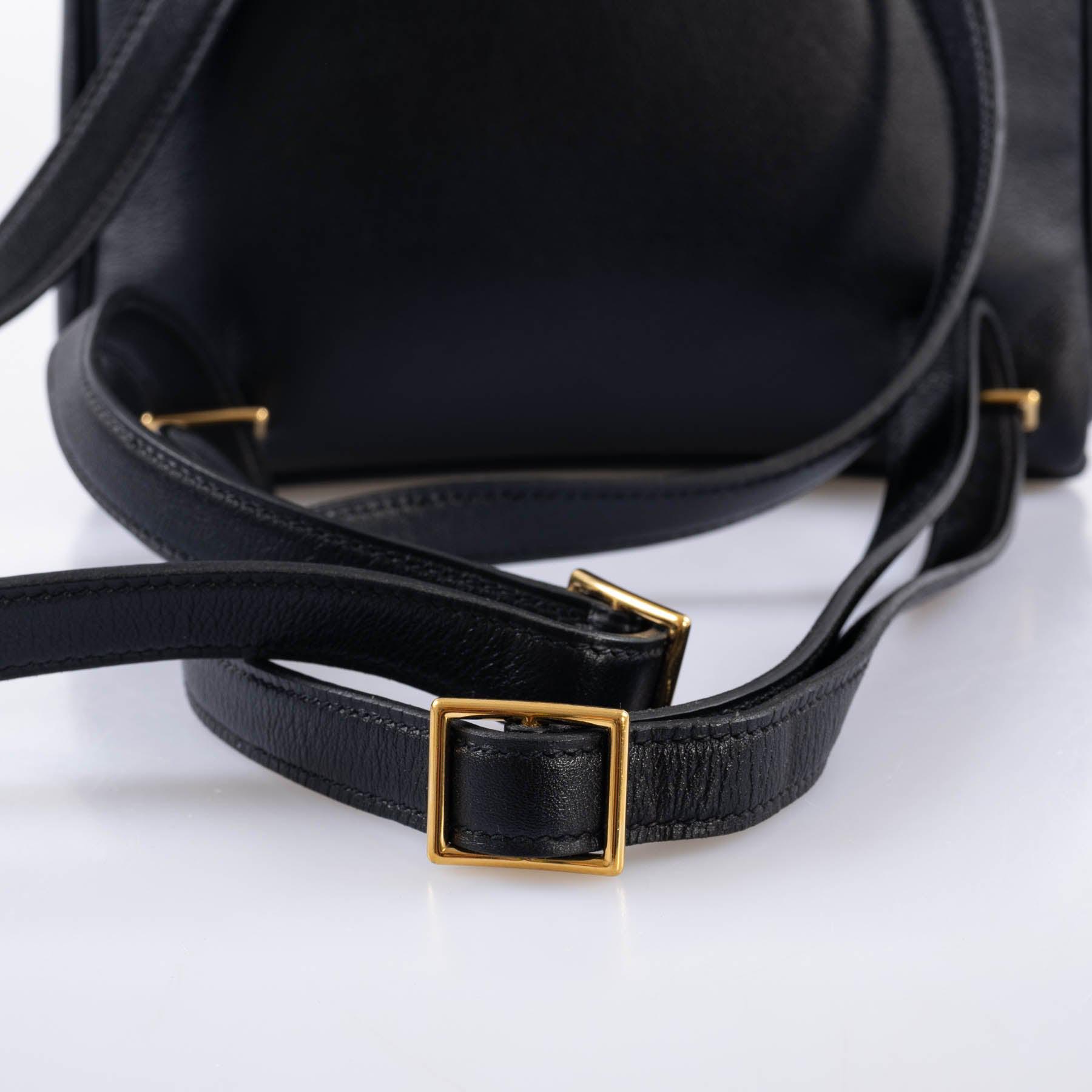 Hermès Mini Kelly Ado 20 Black Gulliver Gold Hardware