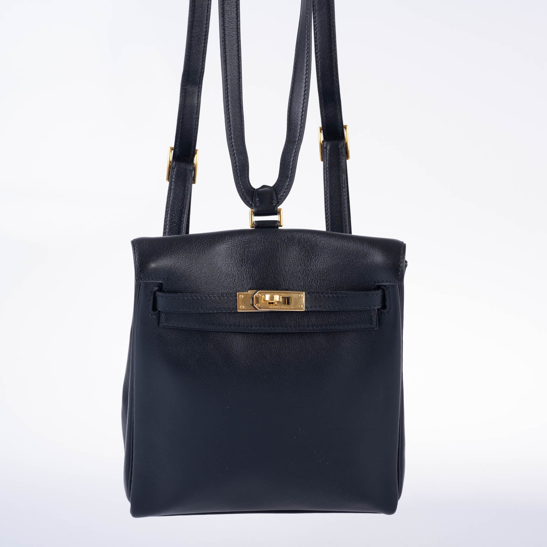 Hermès Mini Kelly Ado 20 Black Gulliver Gold Hardware