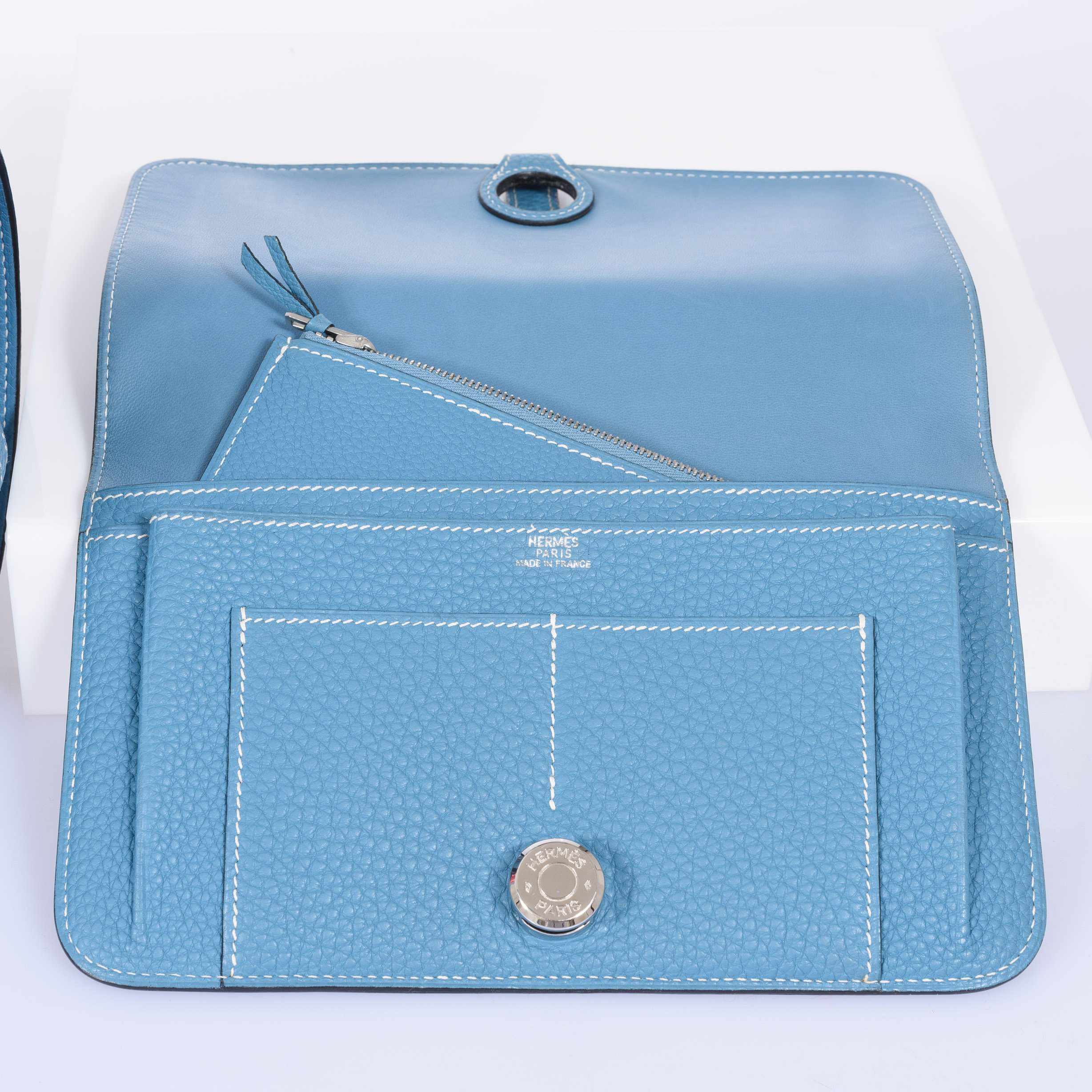 Hermès Picotin Lock PM And Dogon Wallet Blue Jean Combo Togo Palladium Hardware