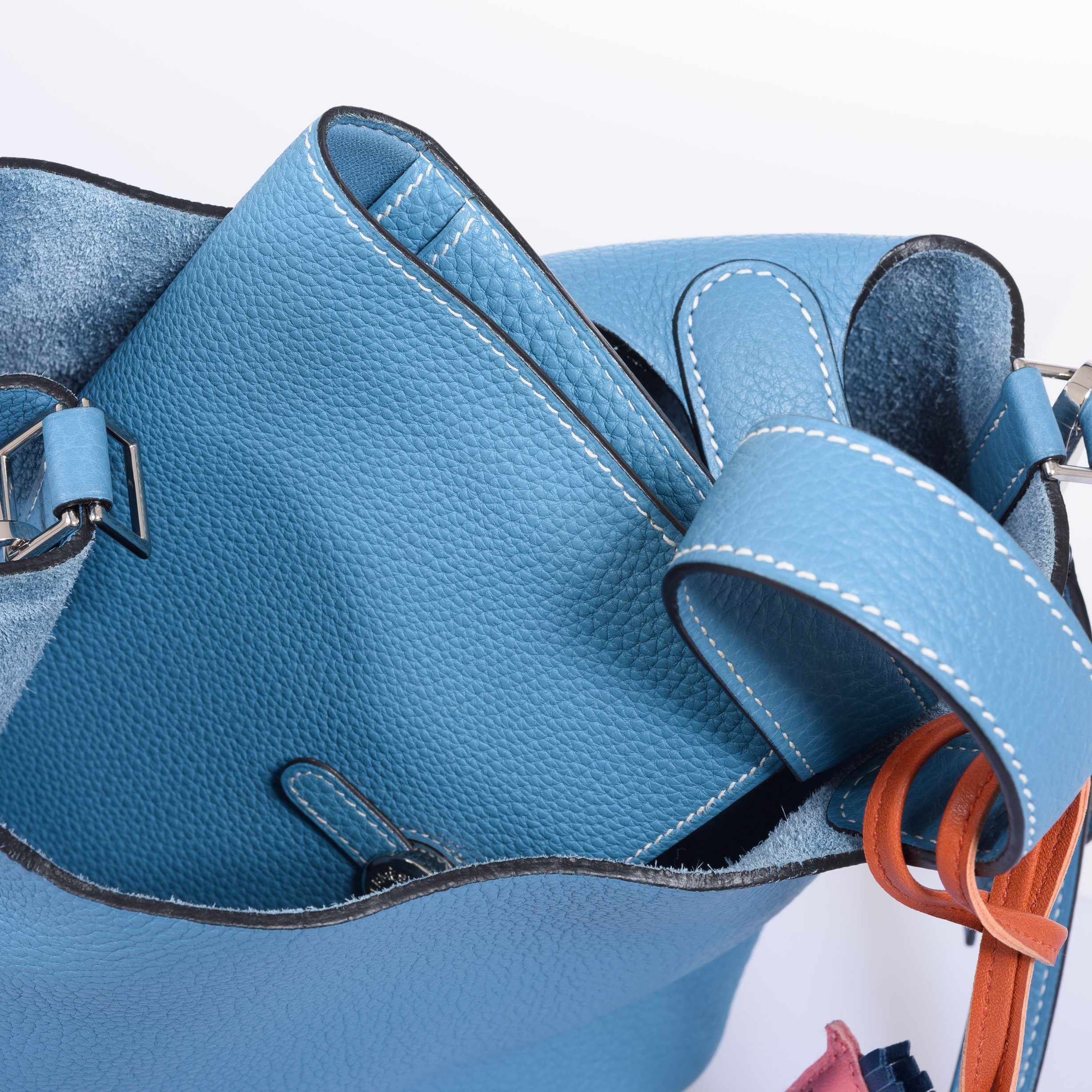Hermès Picotin Lock PM And Dogon Wallet Blue Jean Combo Togo Palladium Hardware