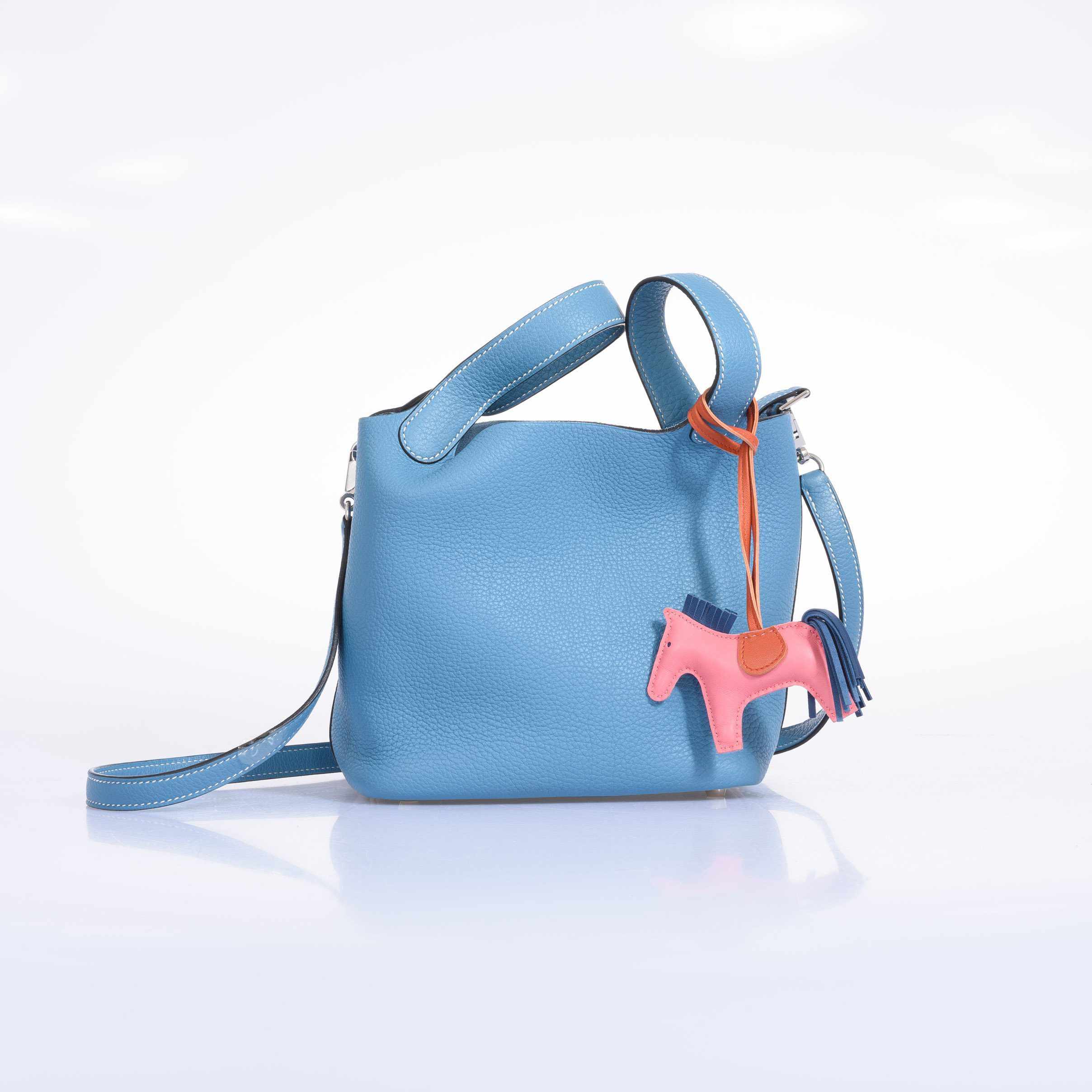 Hermès Picotin Lock PM And Dogon Wallet Blue Jean Combo Togo Palladium Hardware