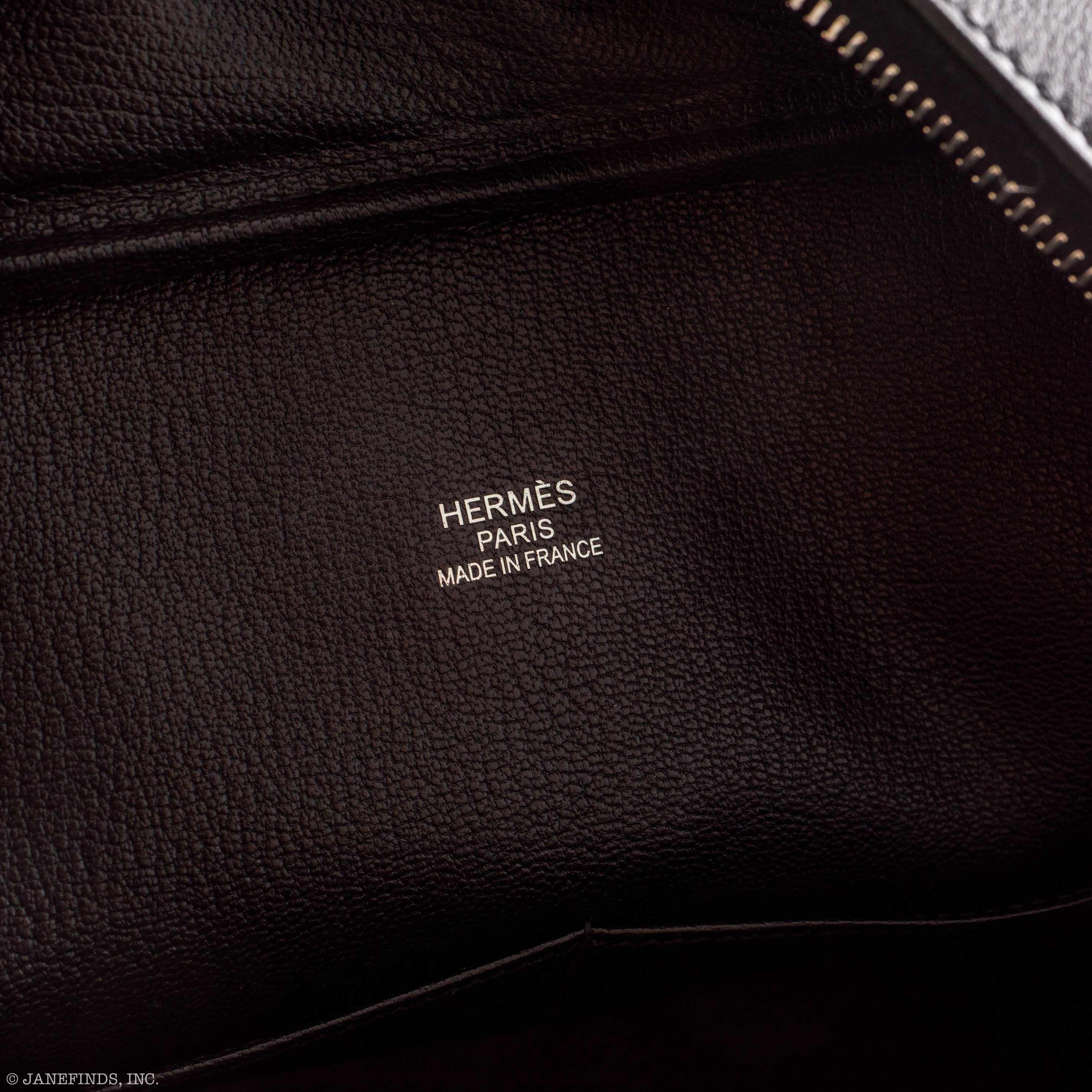 Hermès Plume fourre-tout 40 Dr. No Bag Black Evergrain Palladium Hardware