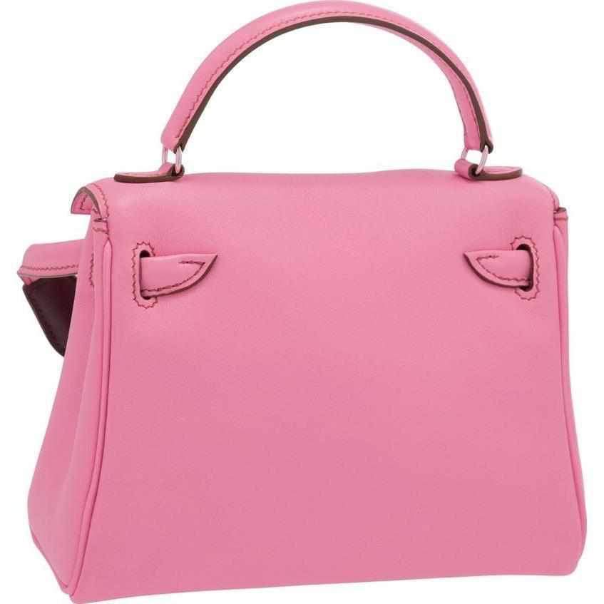 Hermès Quelle Idole Kelly Doll Bag Pink Swift Palladium Hardware