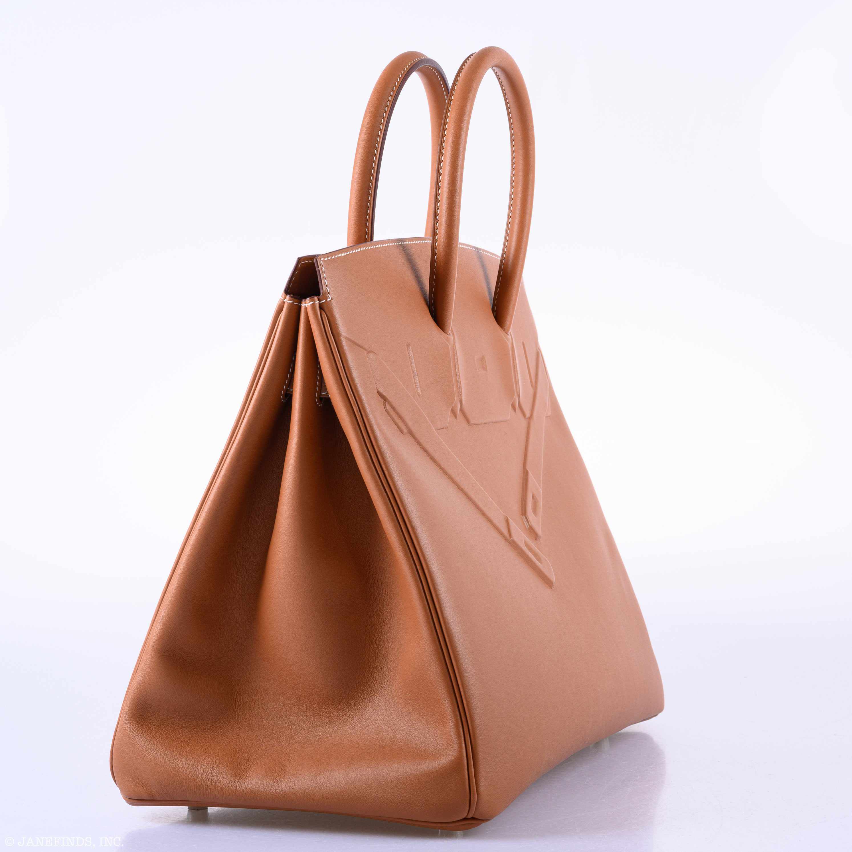 Hermès Shadow Birkin 35 Gold Swift Palladium Hardware - 2019, D