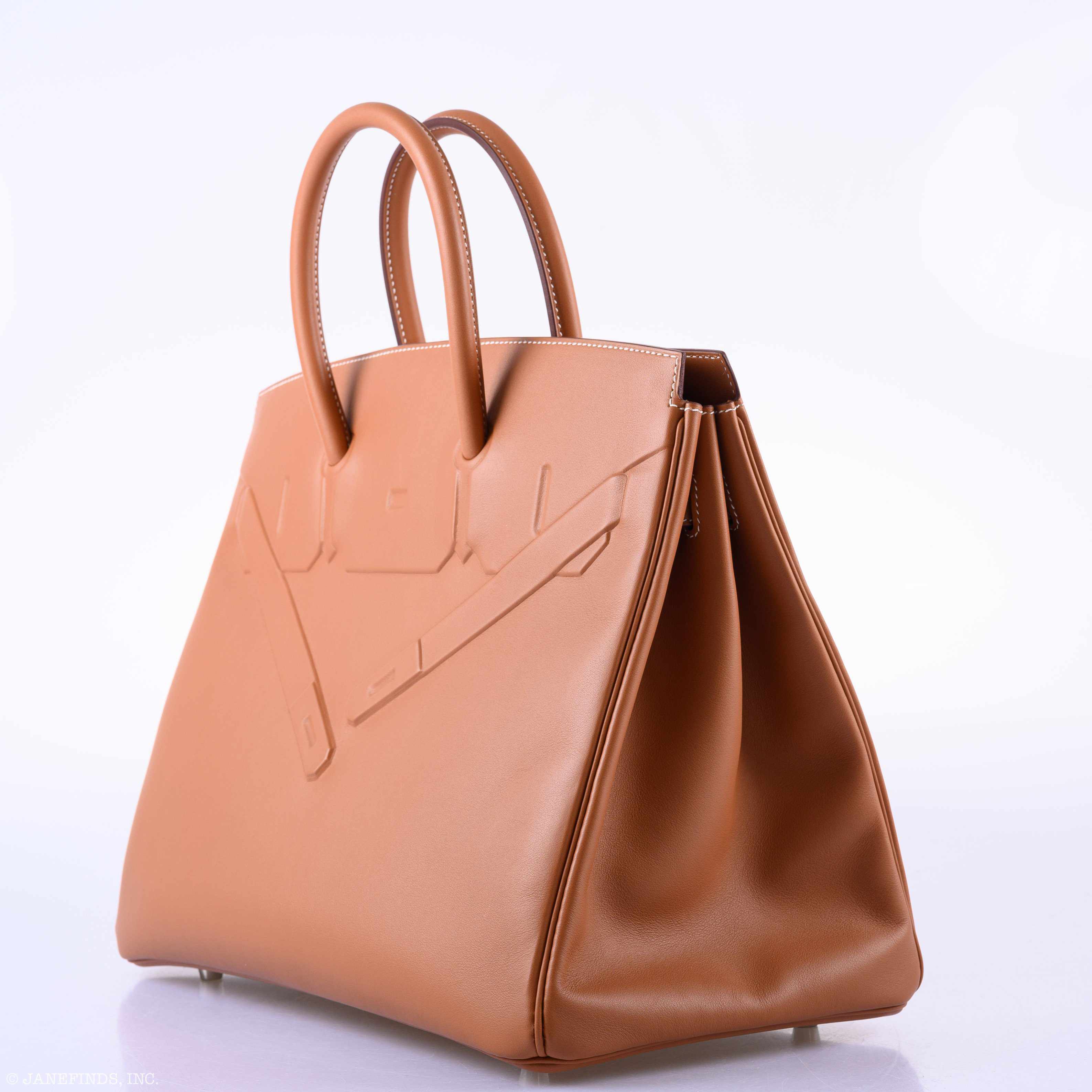 Hermès Shadow Birkin 35 Gold Swift Palladium Hardware - 2019, D