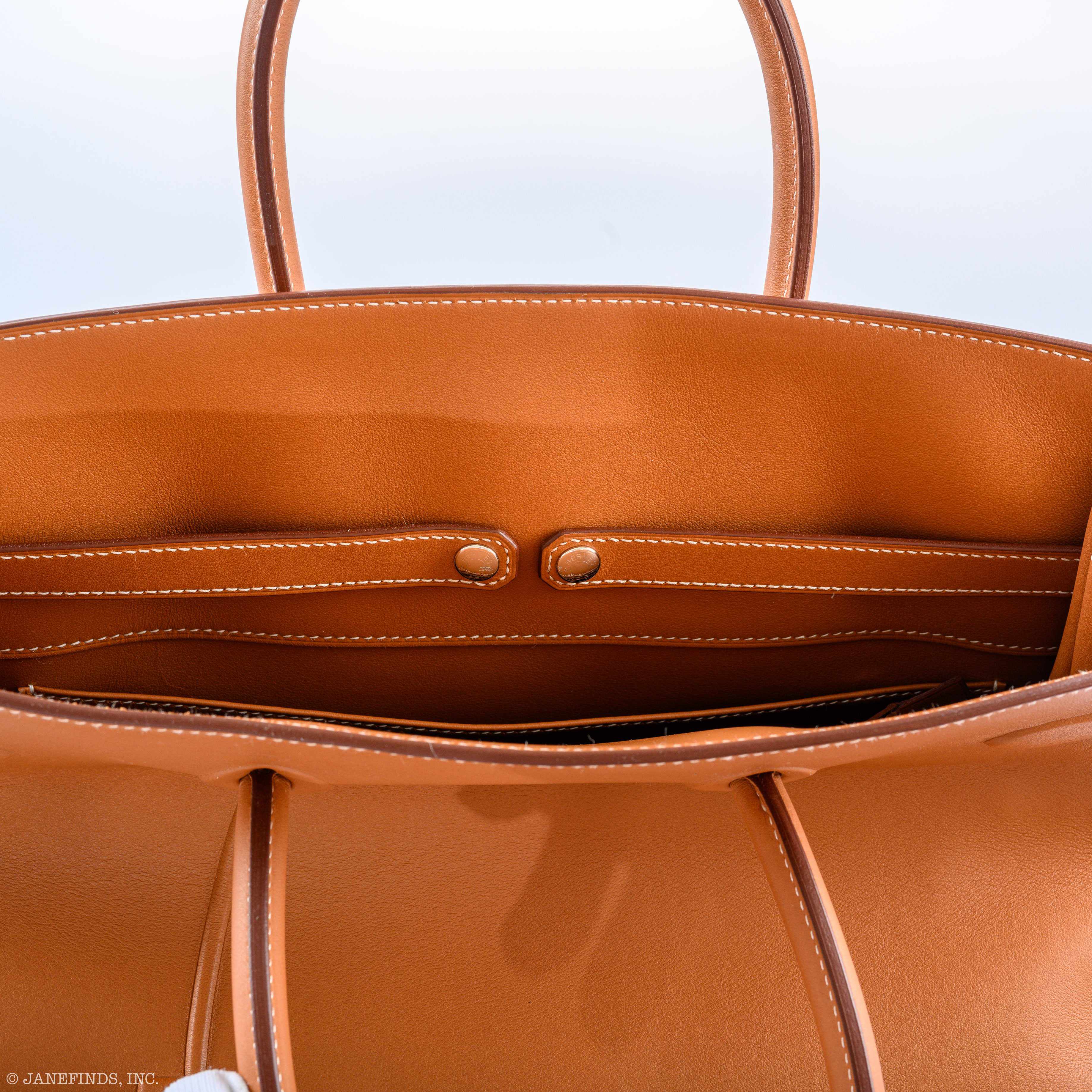 Hermès Shadow Birkin 35 Gold Swift Palladium Hardware - 2019, D