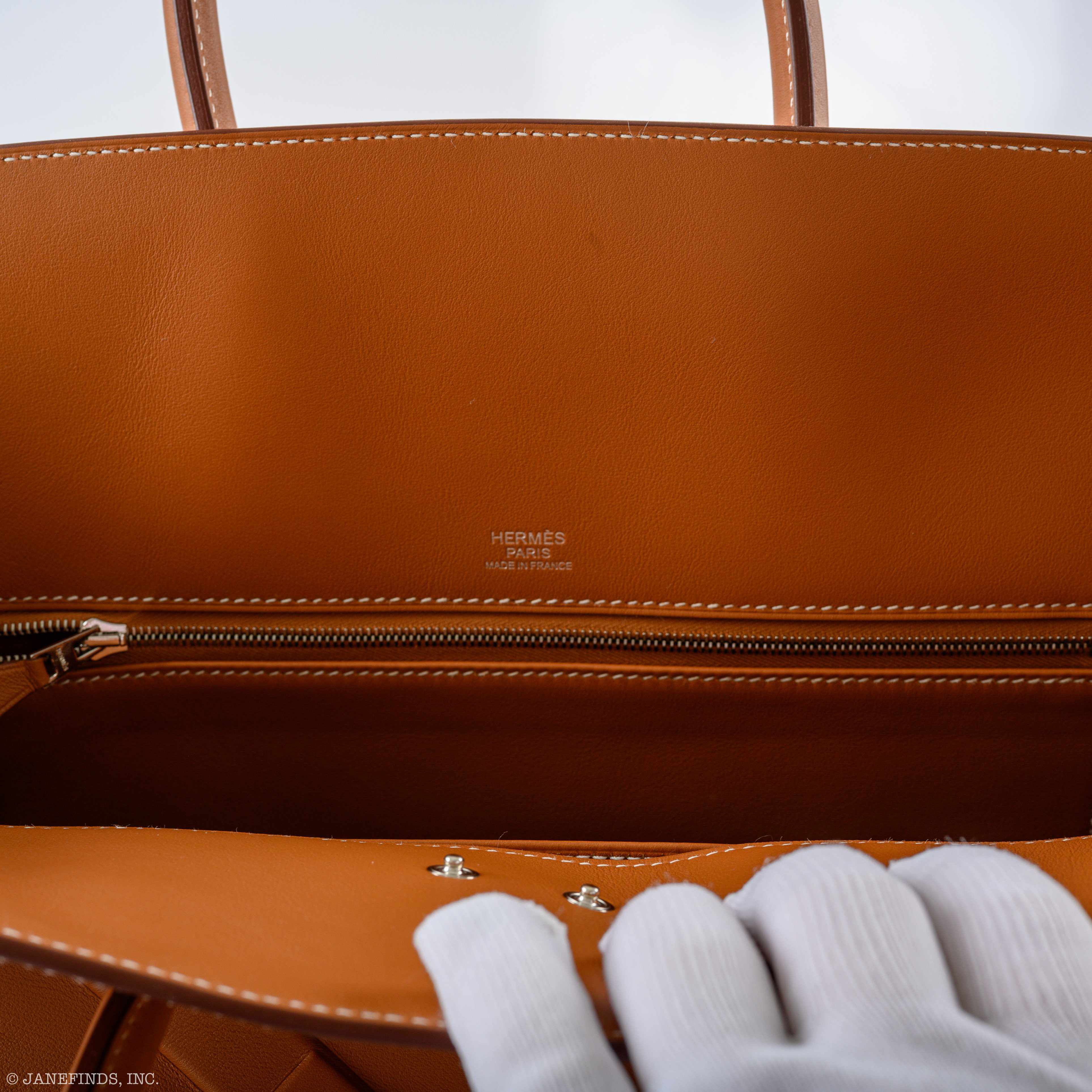 Hermès Shadow Birkin 35 Gold Swift Palladium Hardware - 2019, D