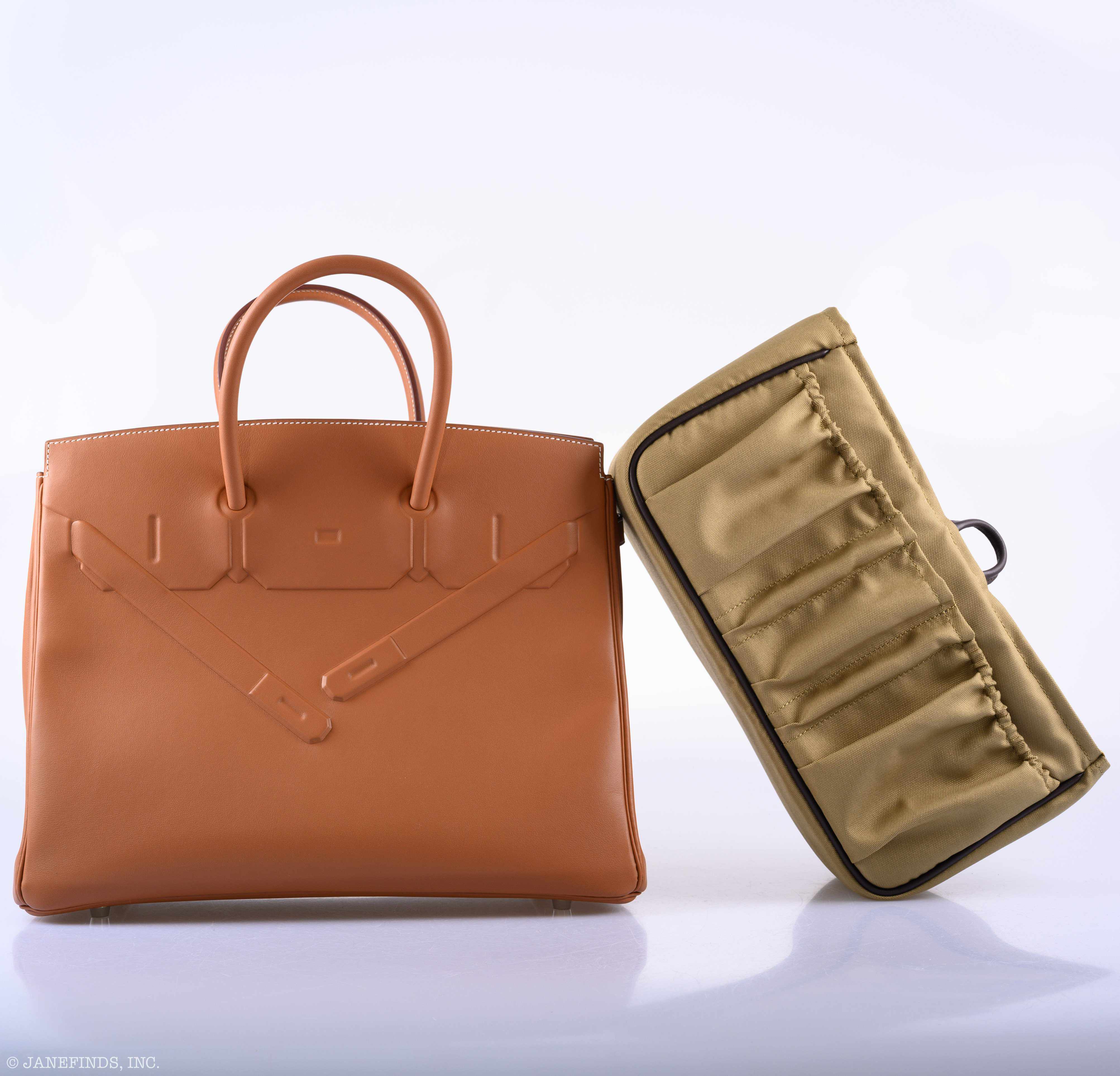 Hermès Shadow Birkin 35 Gold Swift Palladium Hardware - 2019, D