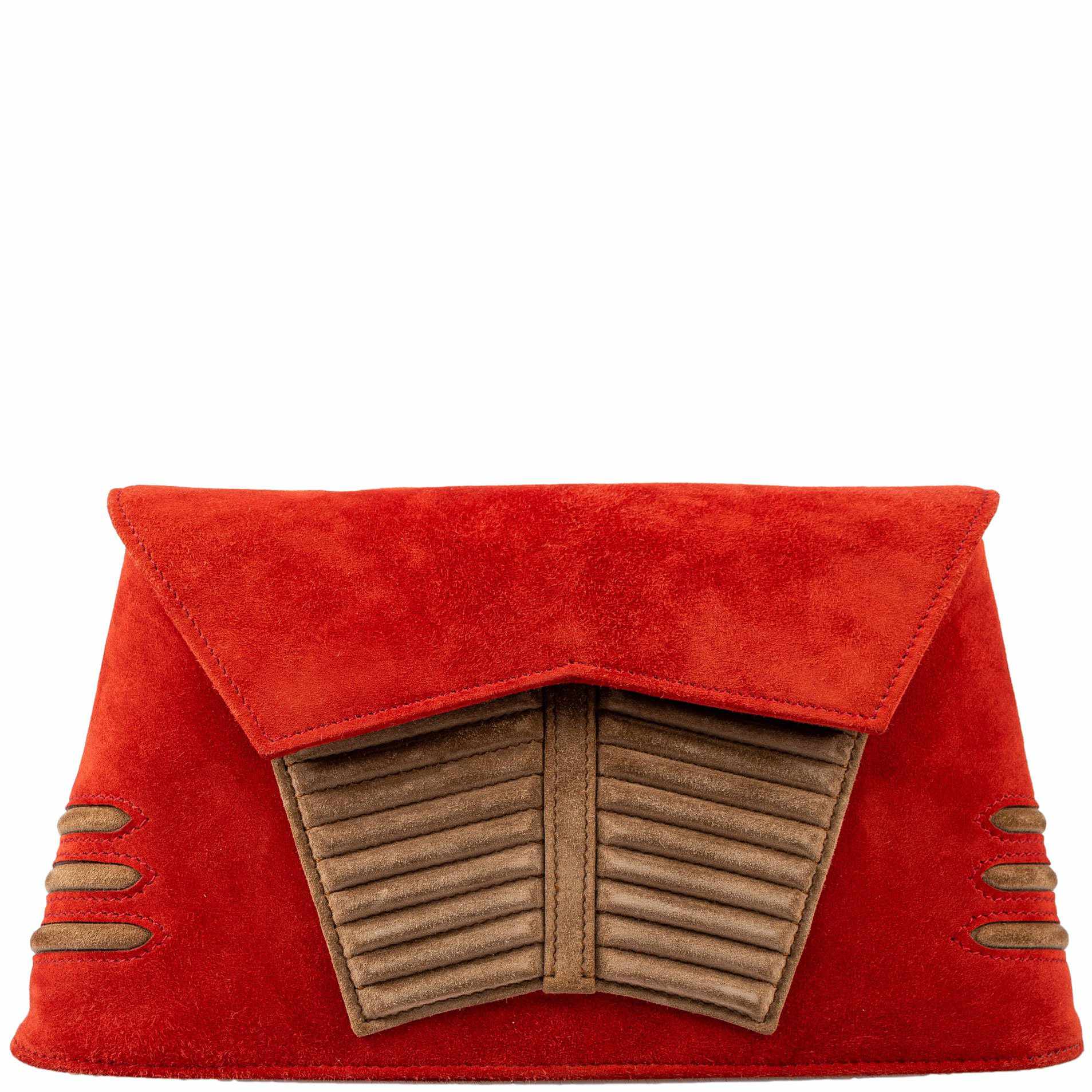 Hermès Shogun Brique & Noisette Doblis Suede “Sac Vader” Clutch