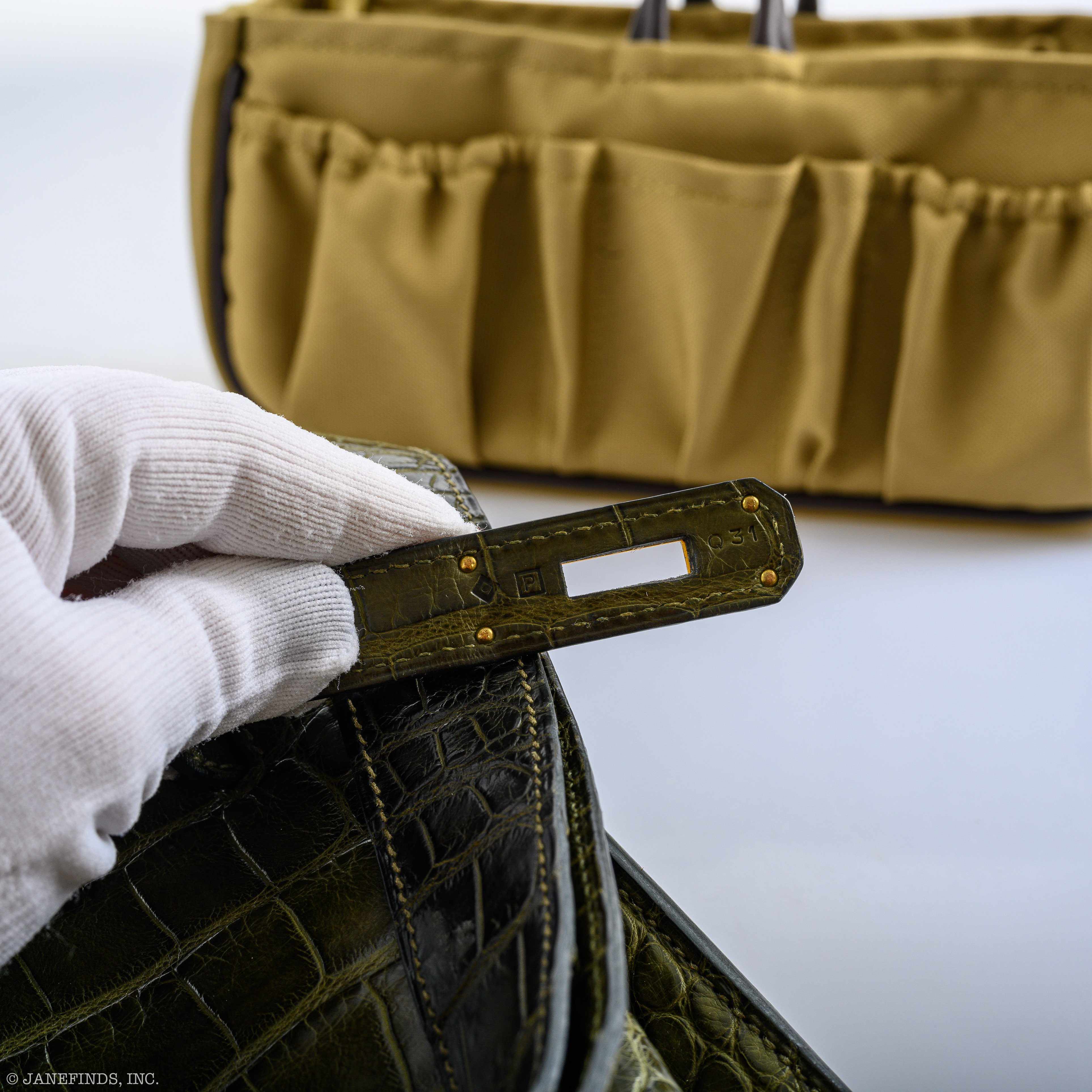 Hermès So Kelly 22 Matte Vert Veronese Alligator Gold Hardware - 2012, P Square