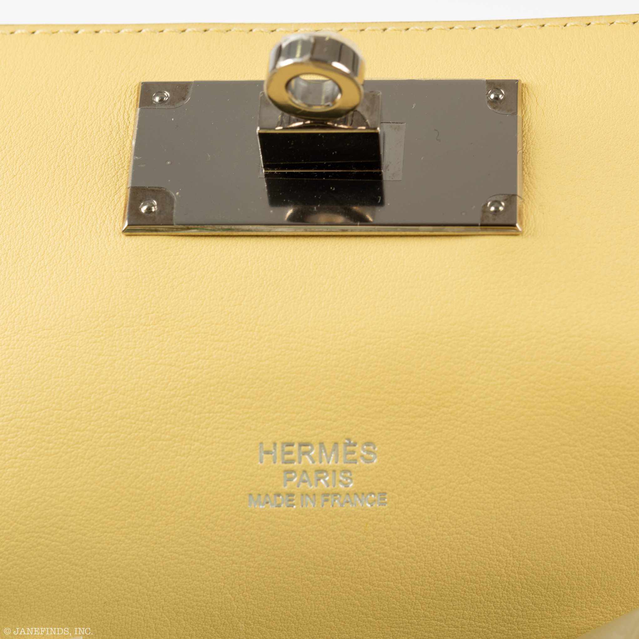 Hermès Toolbox 26 Jaune Poussin Swift Palladium