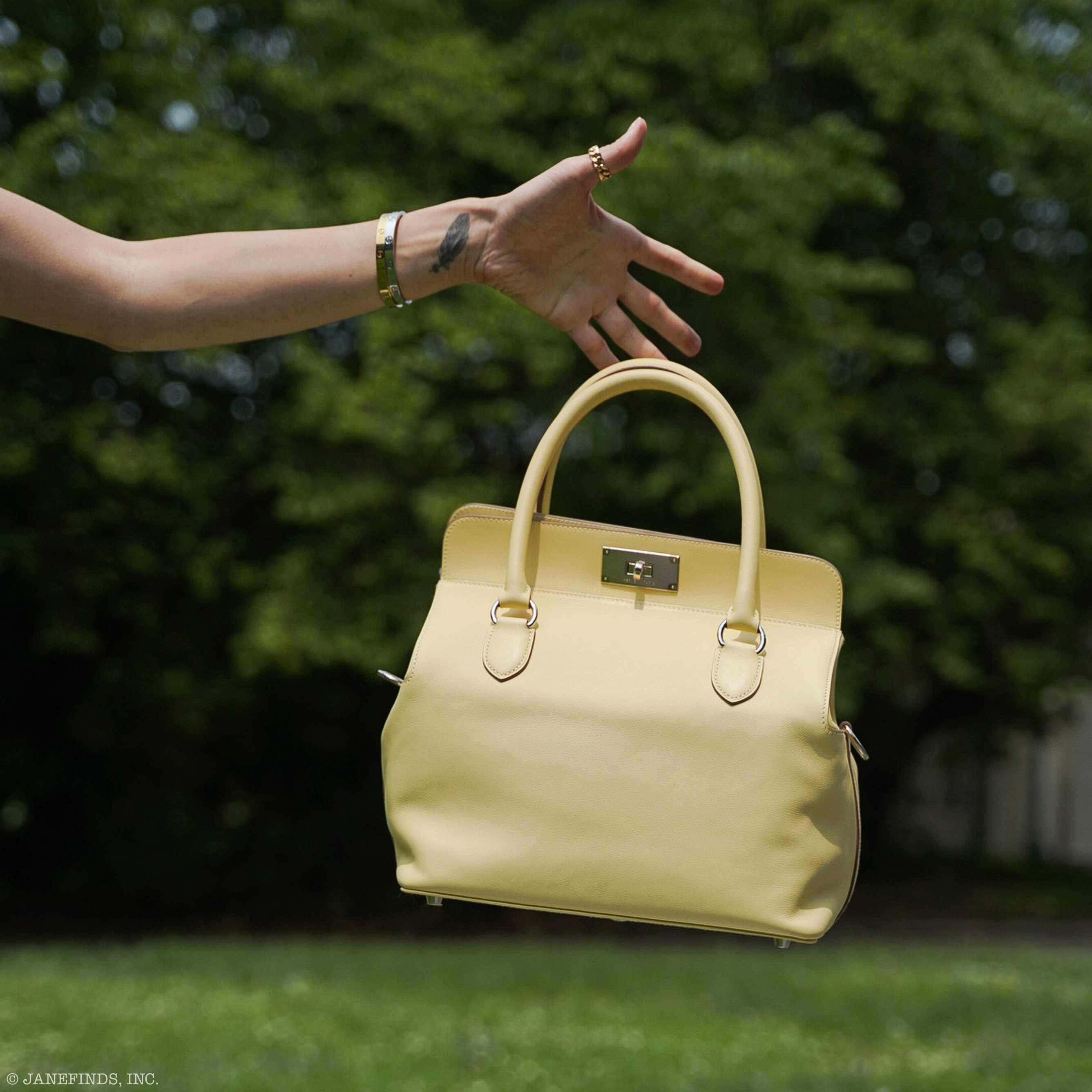 Hermès Toolbox 26 Jaune Poussin Swift Palladium