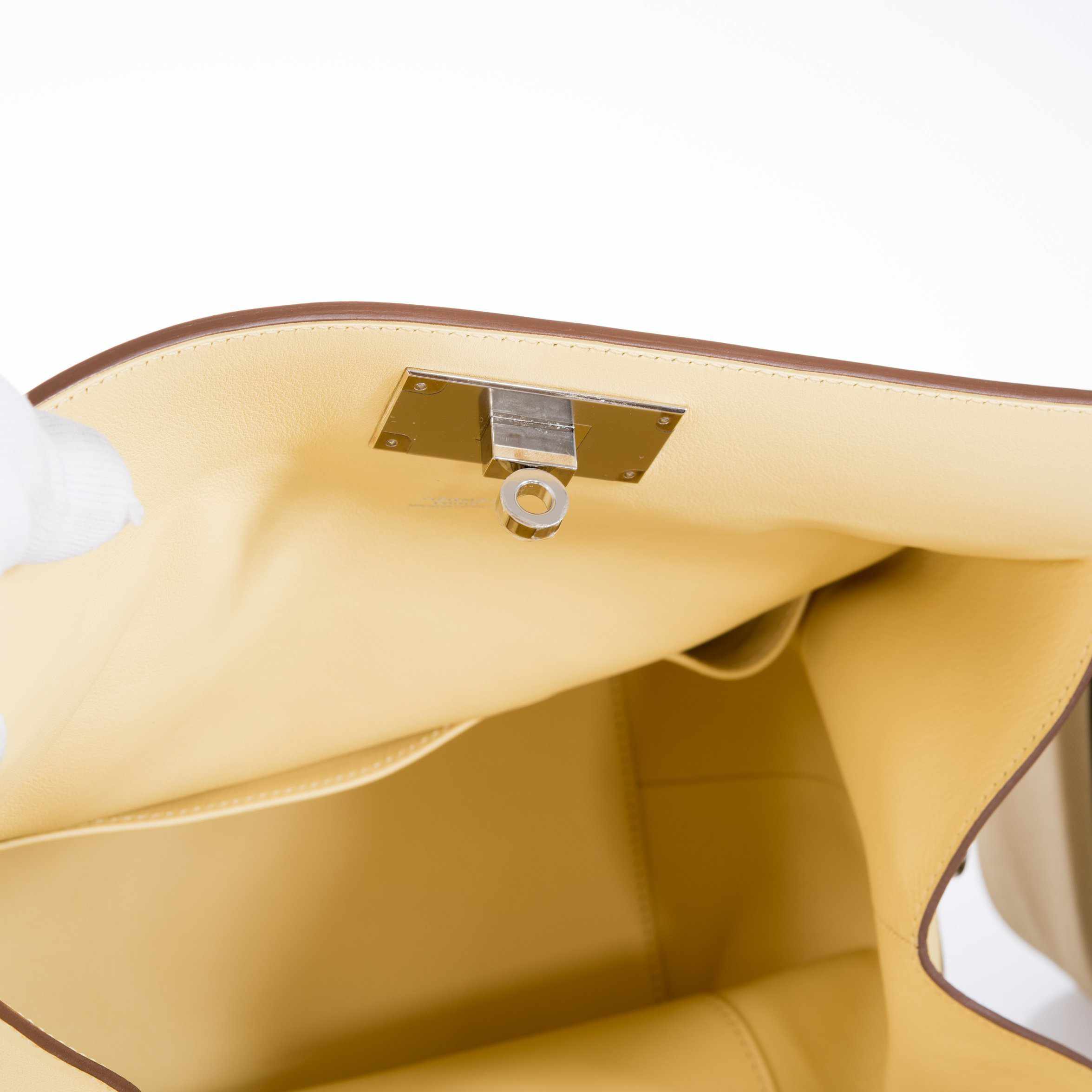 Hermès Toolbox 26 Jaune Poussin Swift Palladium