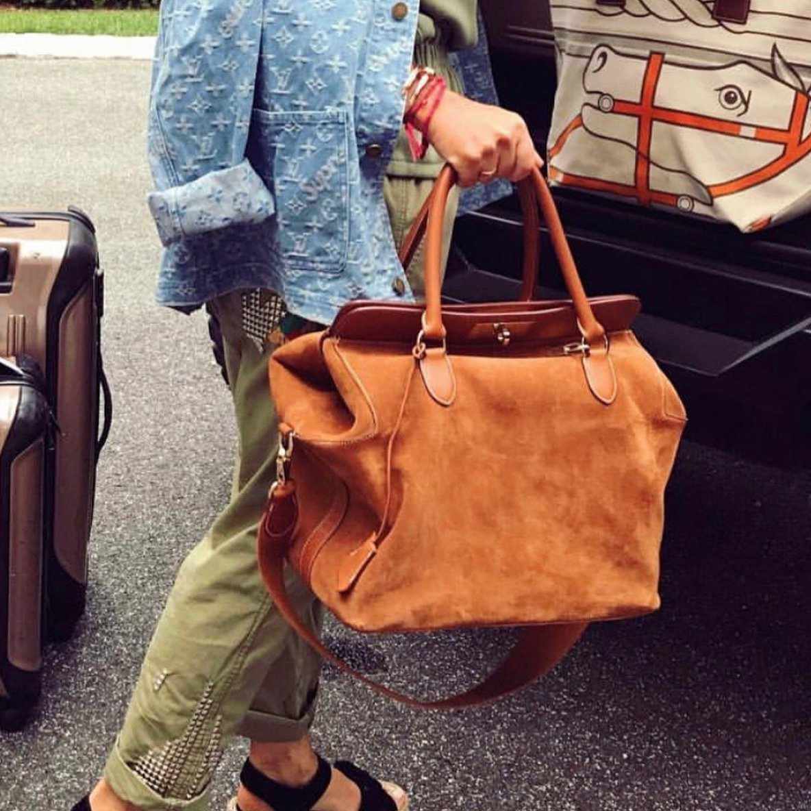 Hermès Toolbox 33 Doblis Suede And Swift Gold Hardware