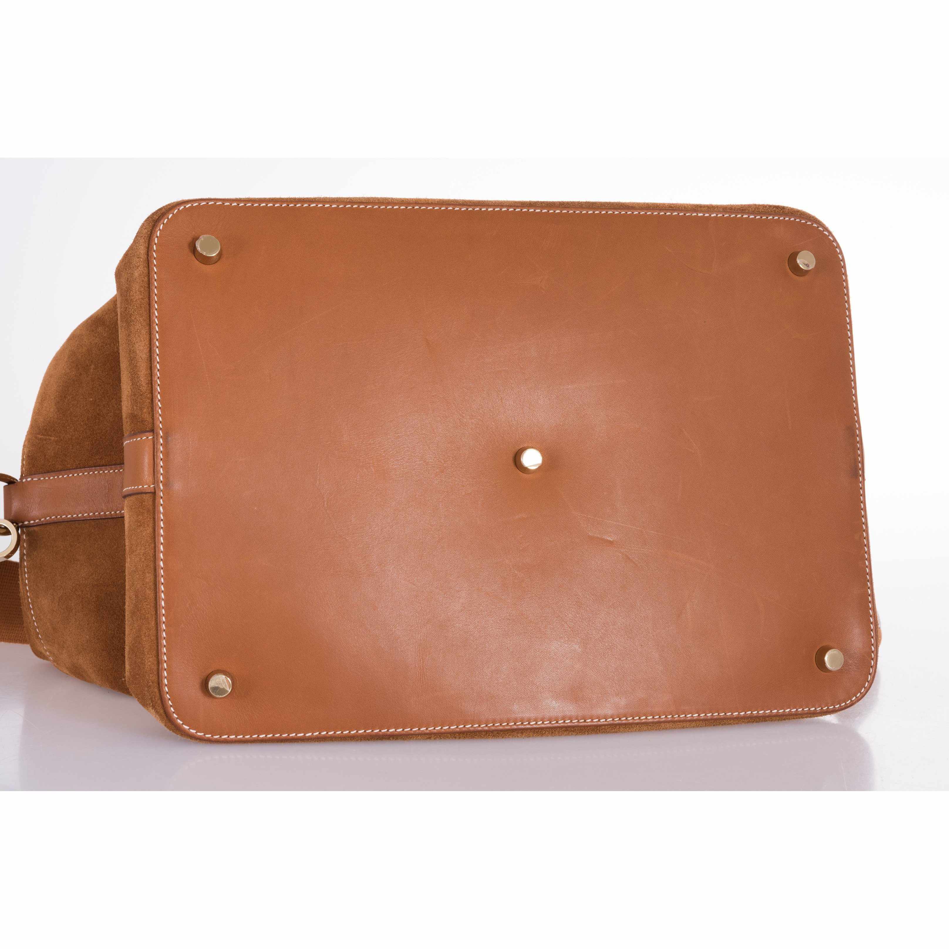 Hermès Toolbox 33 Doblis Suede And Swift Gold Hardware