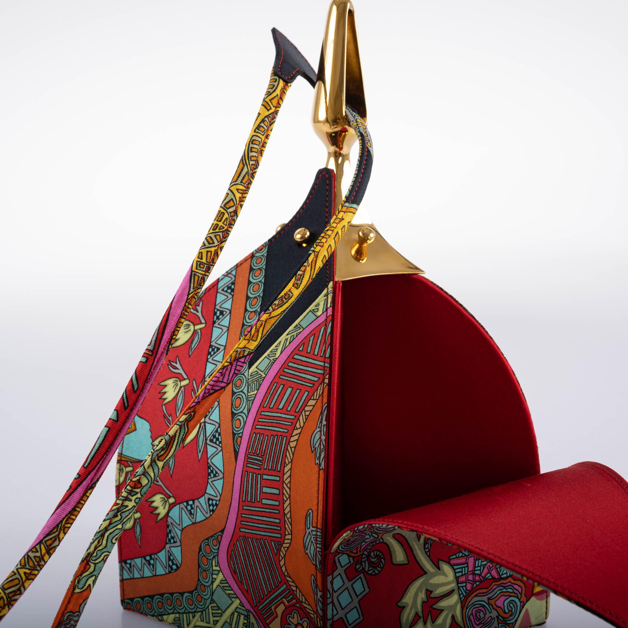 Hermès Unique Silk ‘Art des Steppes’ Yurt Runway Bag - 1991
