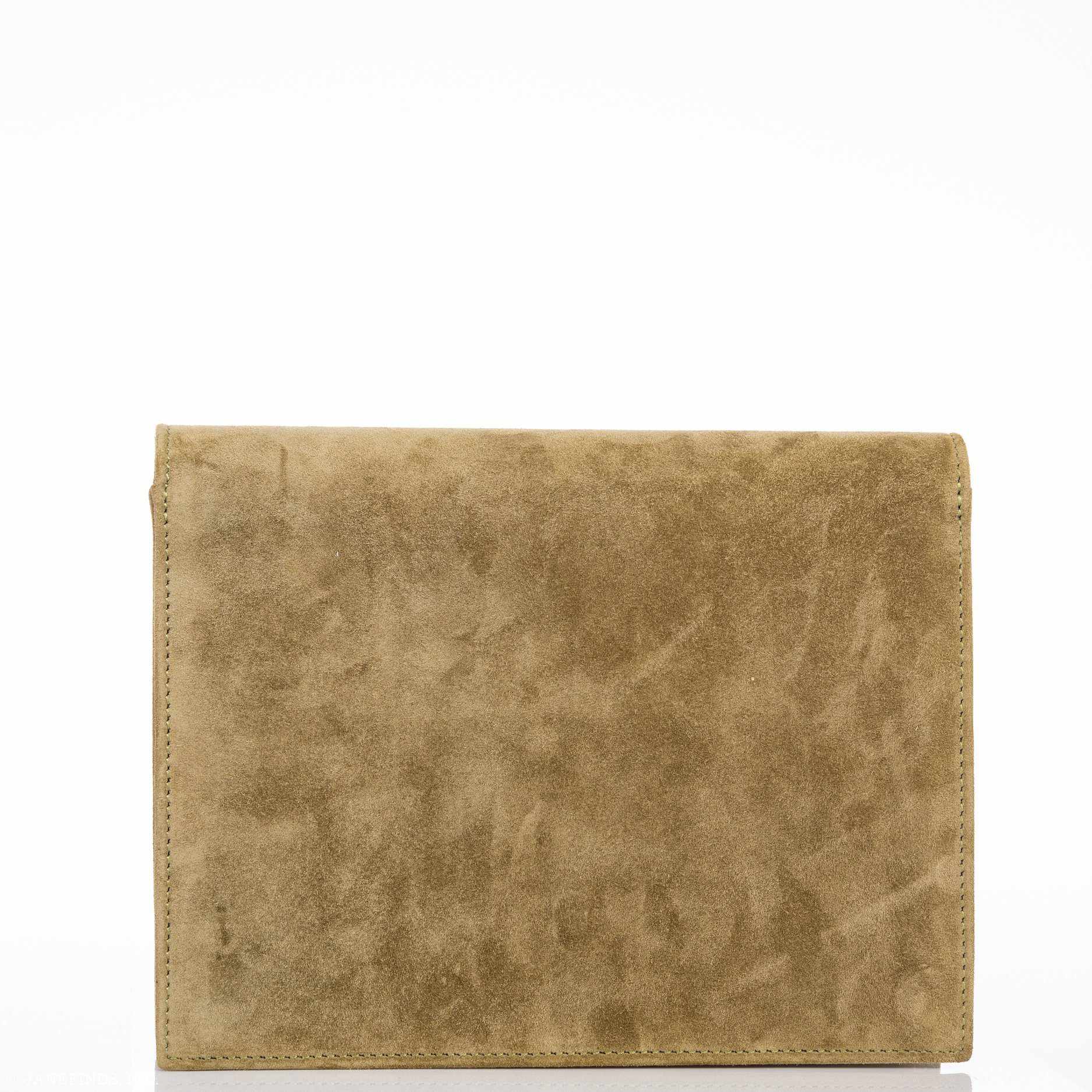 Hermès Verrou Vert Olive Veau Doblis Suede Gold Hardware