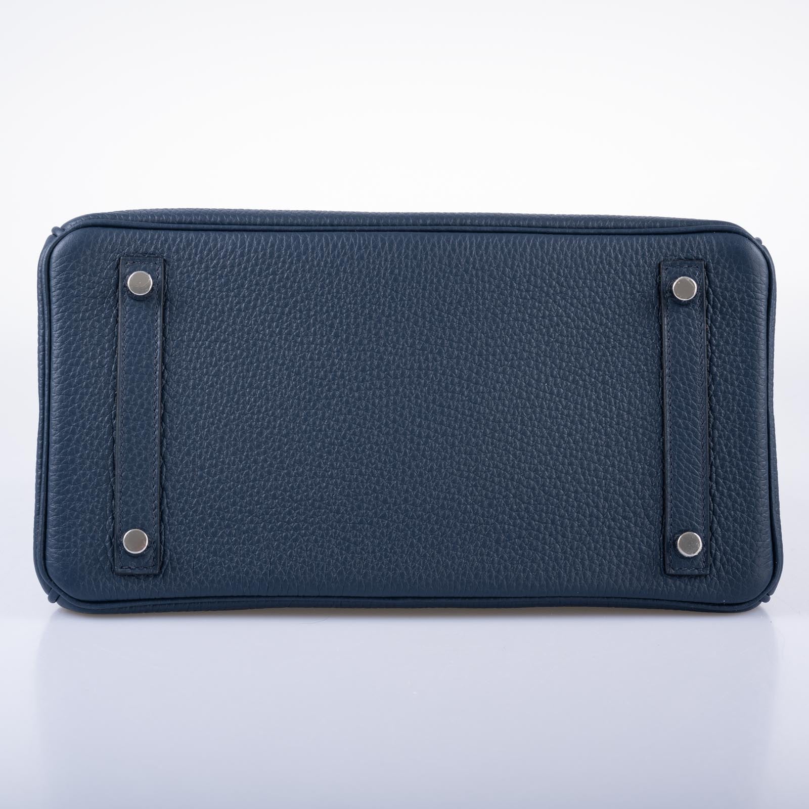 Hermès Verso Birkin 30 Blue de Prusse and Mykonos Clemence Leather Palladium Hardware