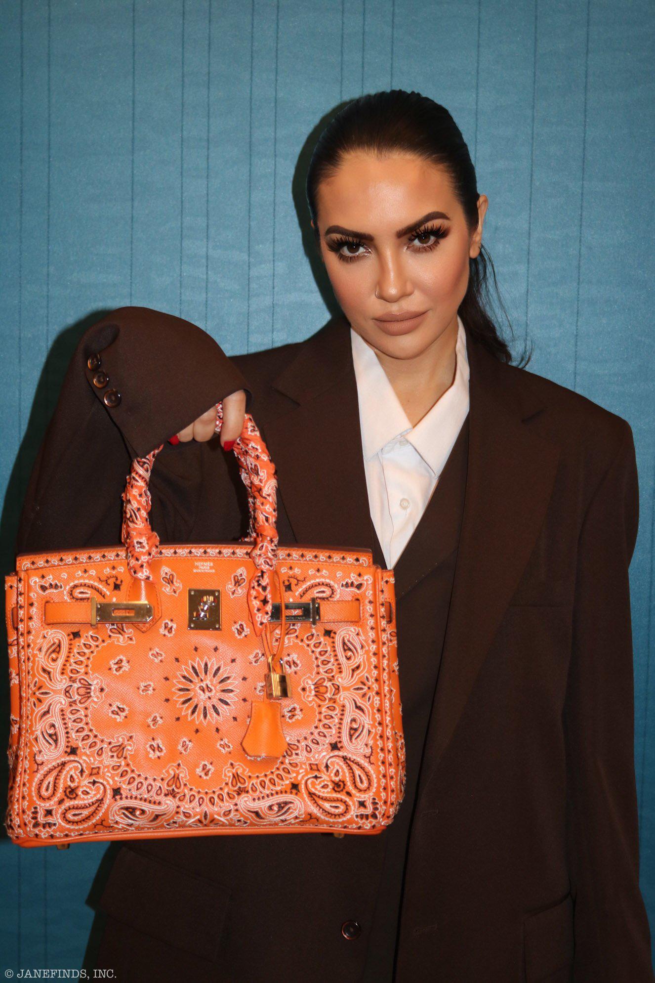 Jay Ahr Vintage 2013 Hermès Birkin 30 Orange Epsom Bandana Embroidery "Rio de Janeiro"